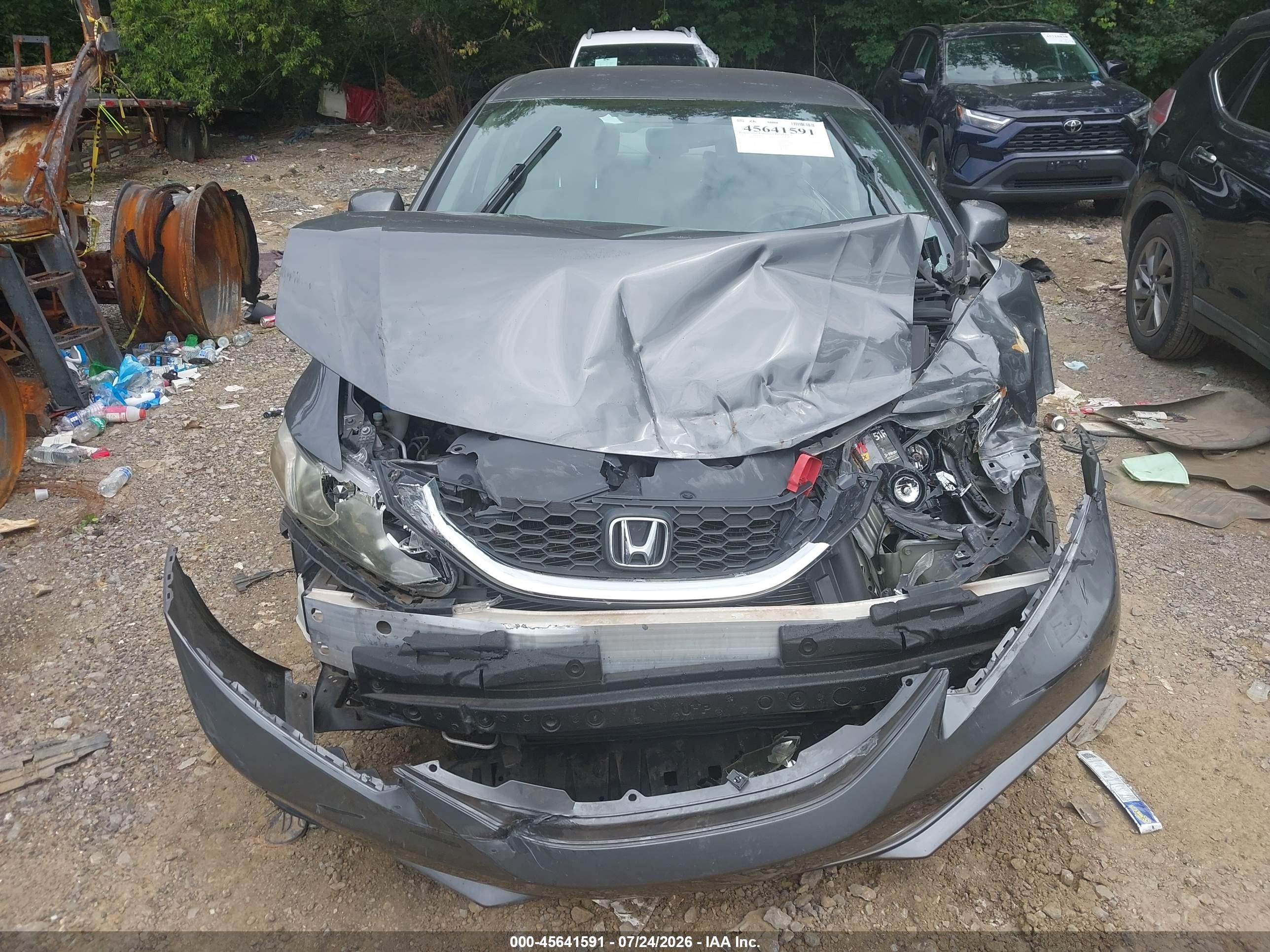 2013 Honda Civic Lx Серый vin: 19XFB2F53DE091460