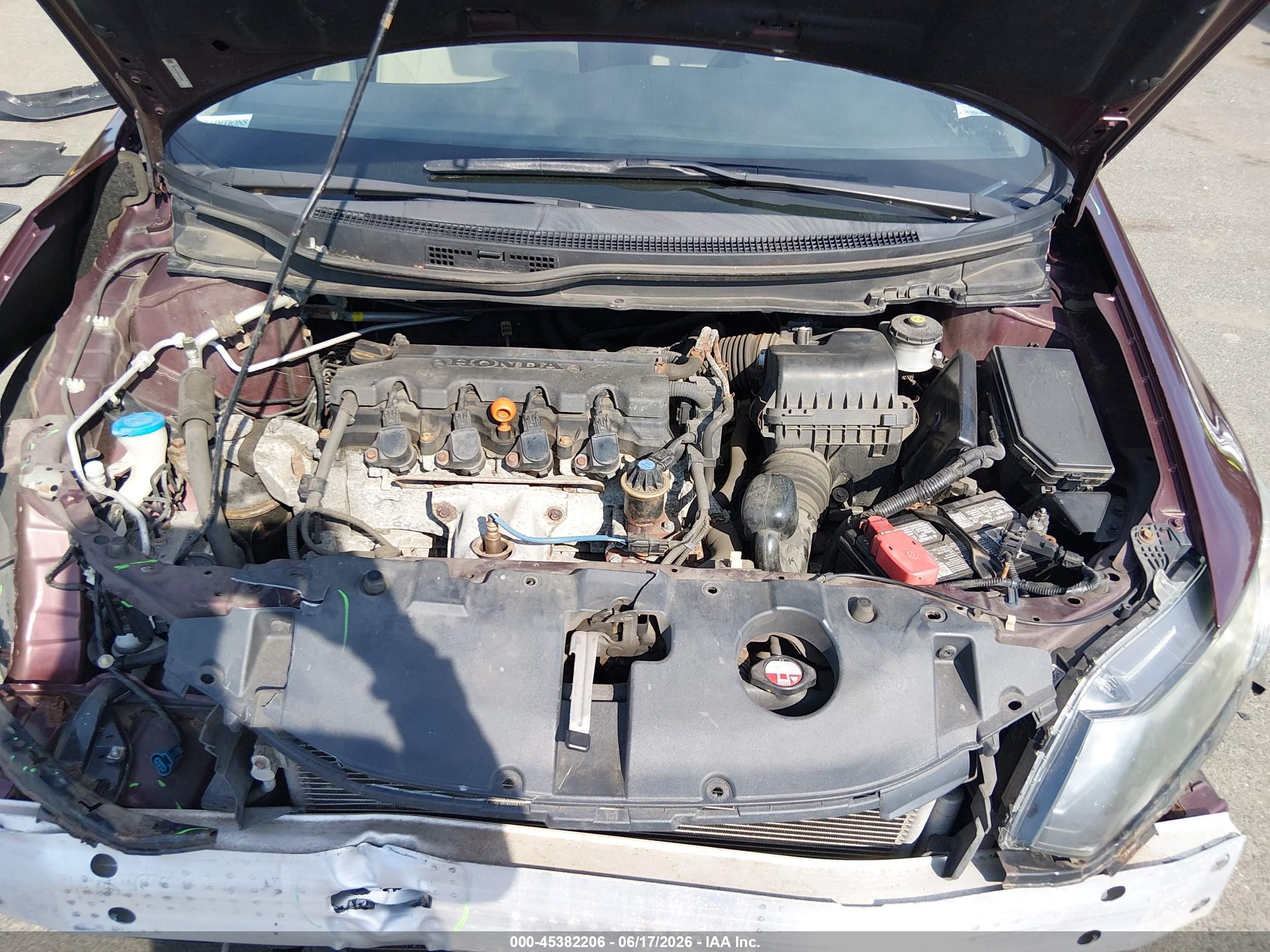 2013 Honda Civic Lx Бордовый vin: 19XFB2F53DE202640
