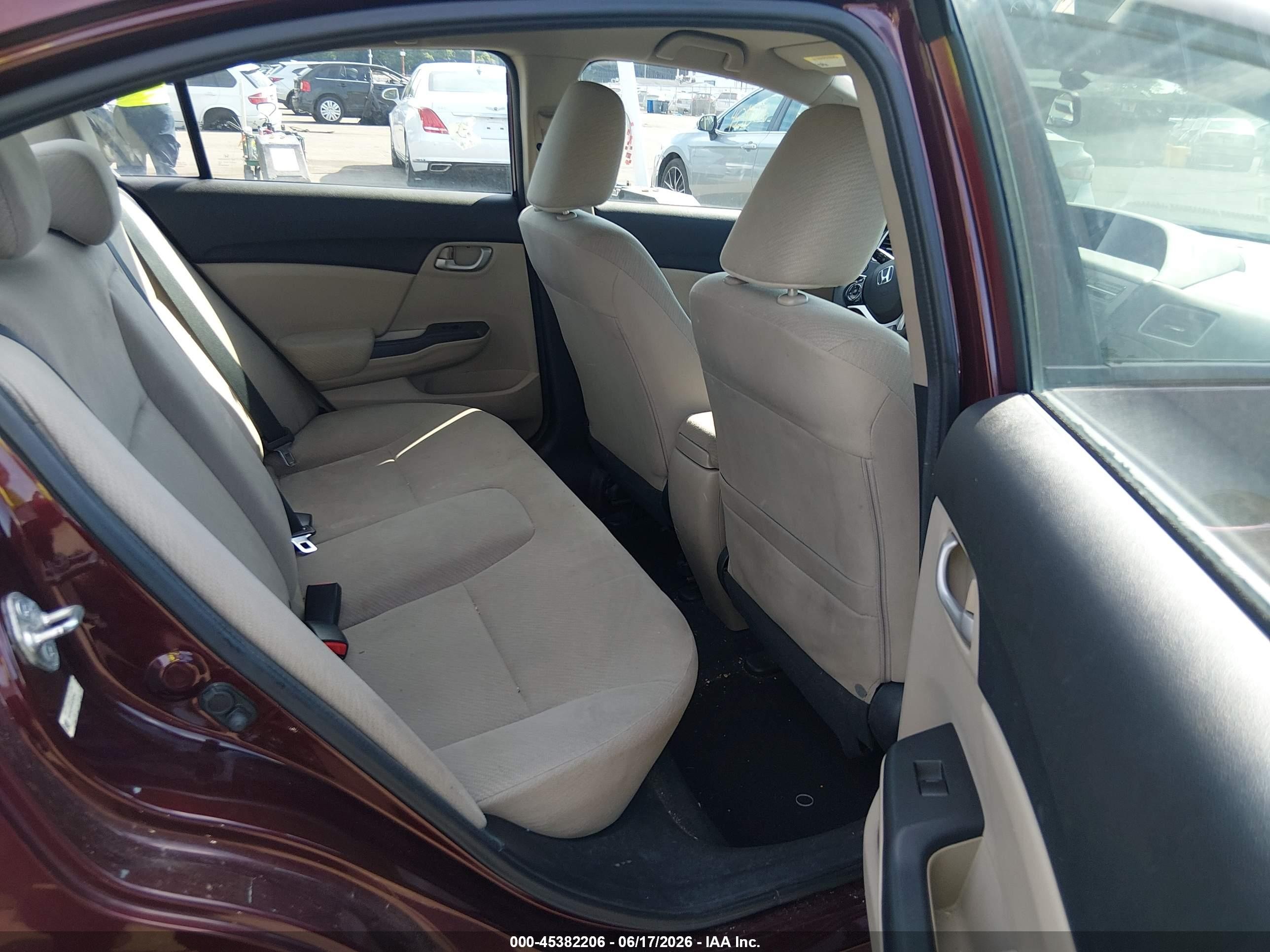 2013 Honda Civic Lx Бордовый vin: 19XFB2F53DE202640