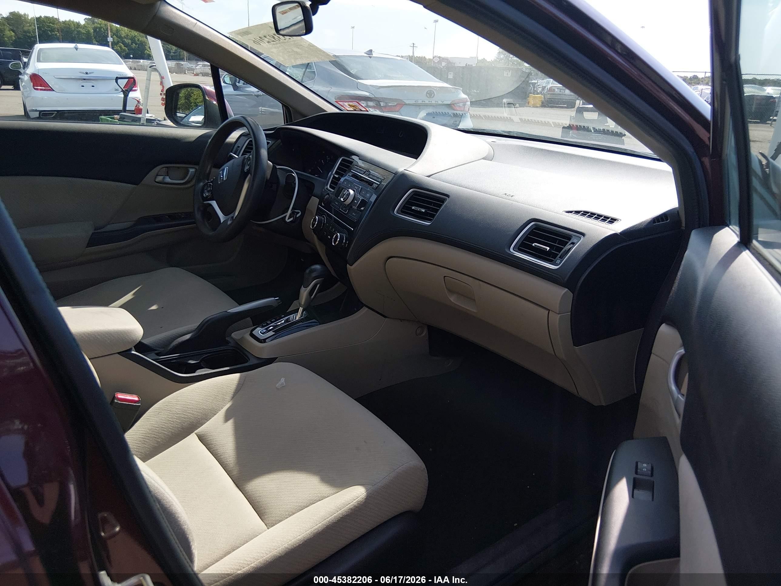 2013 Honda Civic Lx Бордовый vin: 19XFB2F53DE202640