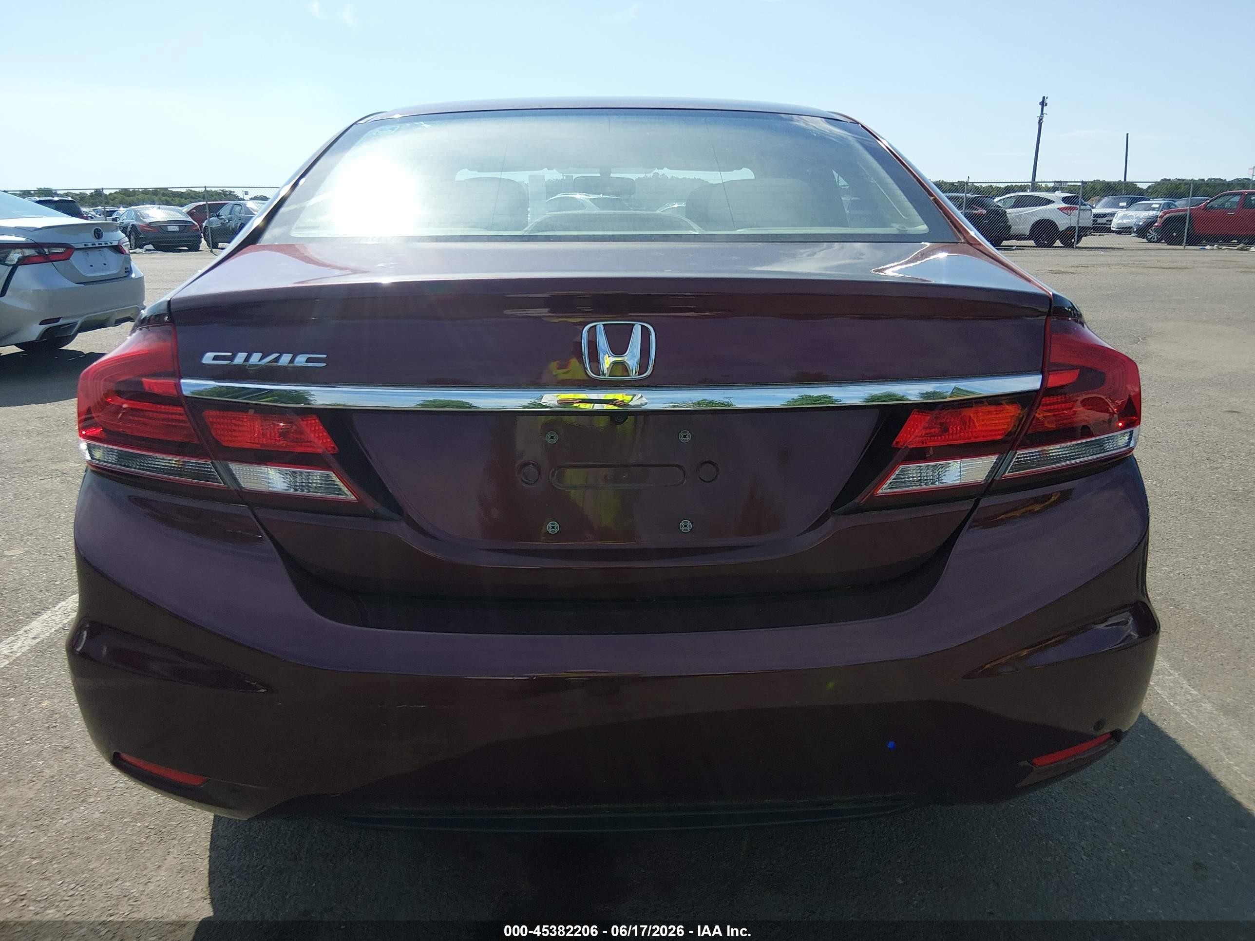 2013 Honda Civic Lx Бордовый vin: 19XFB2F53DE202640