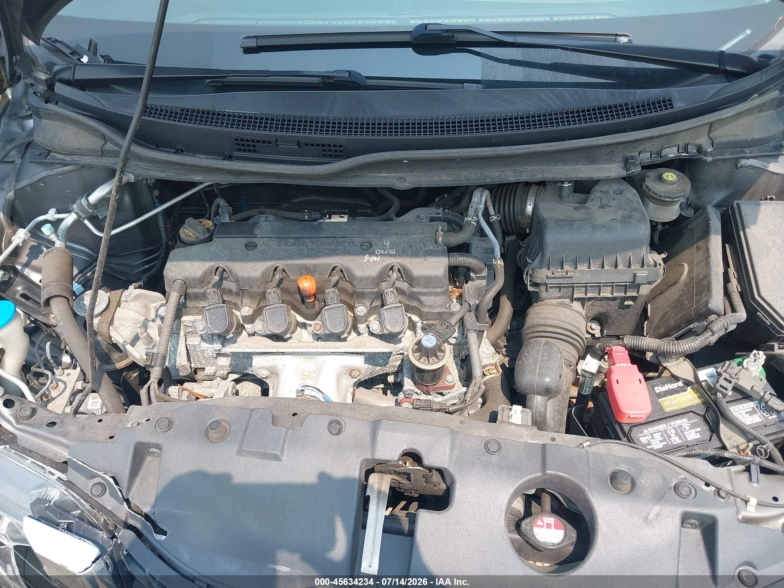 2013 Honda Civic Lx Gray vin: 19XFB2F53DE207319