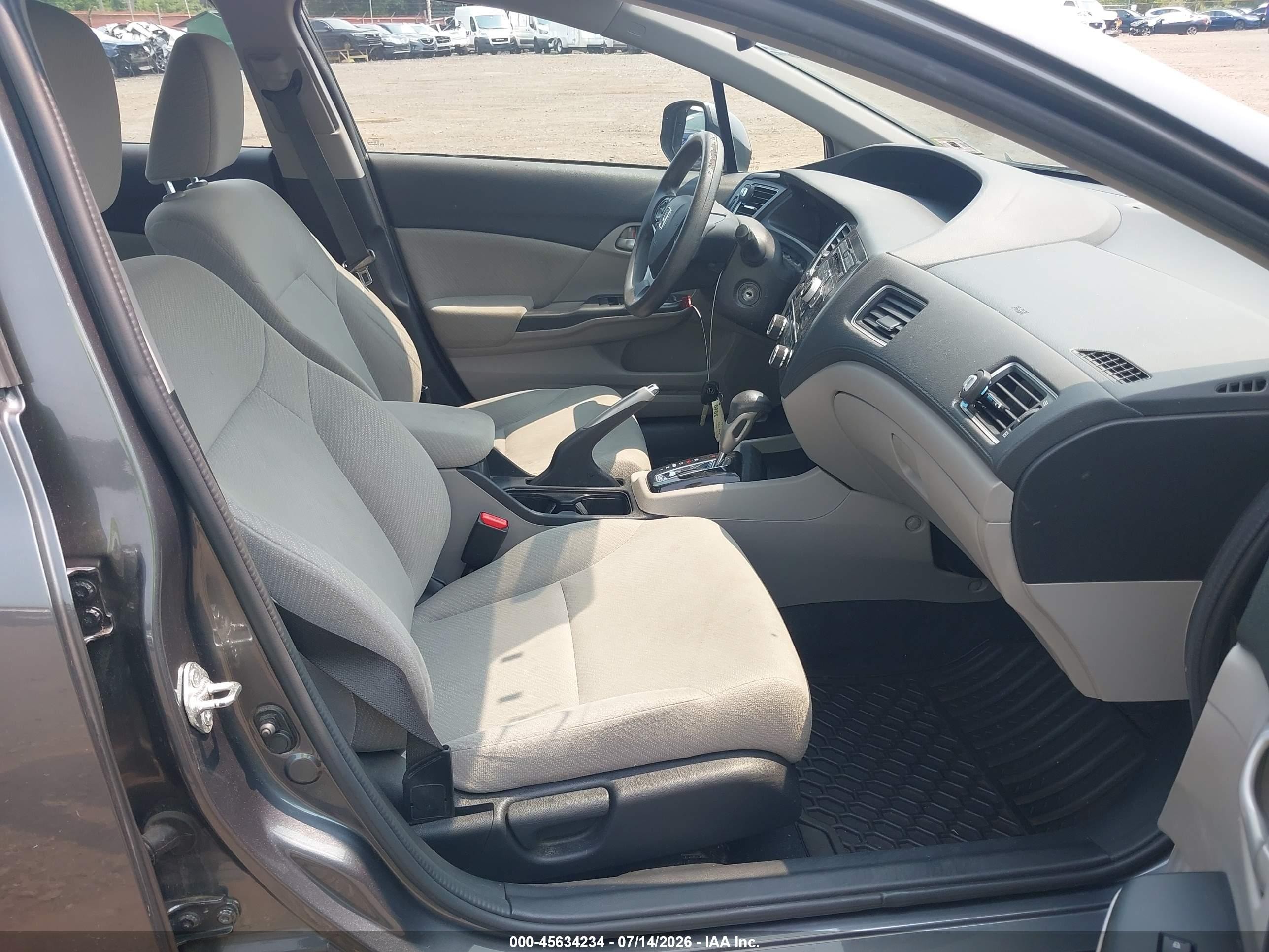 2013 Honda Civic Lx Gray vin: 19XFB2F53DE207319