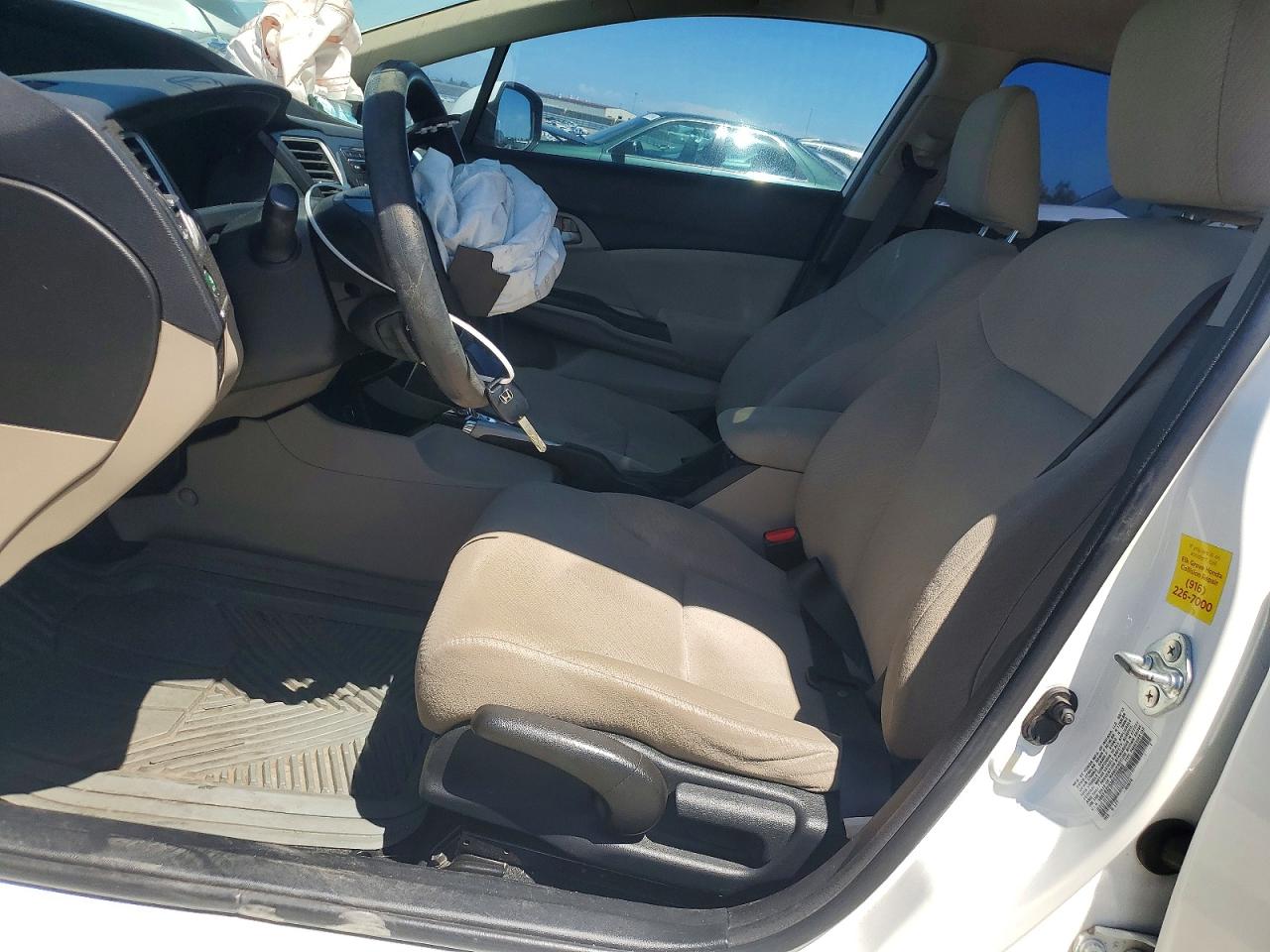 2013 Honda Civic Lx White vin: 19XFB2F53DE228669