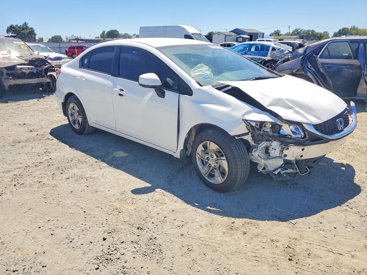 2013 Honda Civic Lx White vin: 19XFB2F53DE228669