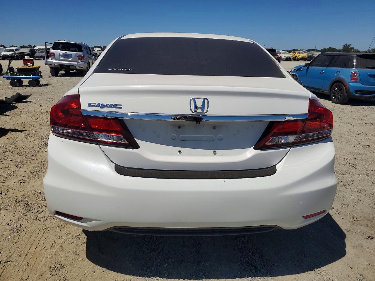 2013 Honda Civic Lx White vin: 19XFB2F53DE228669