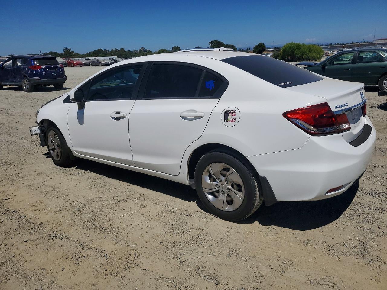 2013 Honda Civic Lx White vin: 19XFB2F53DE228669