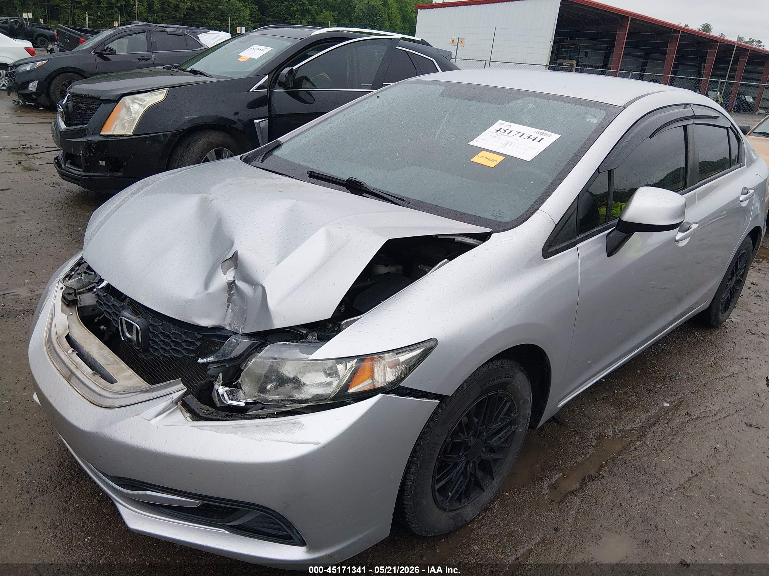 2013 Honda Civic Lx Silver vin: 19XFB2F53DE233810