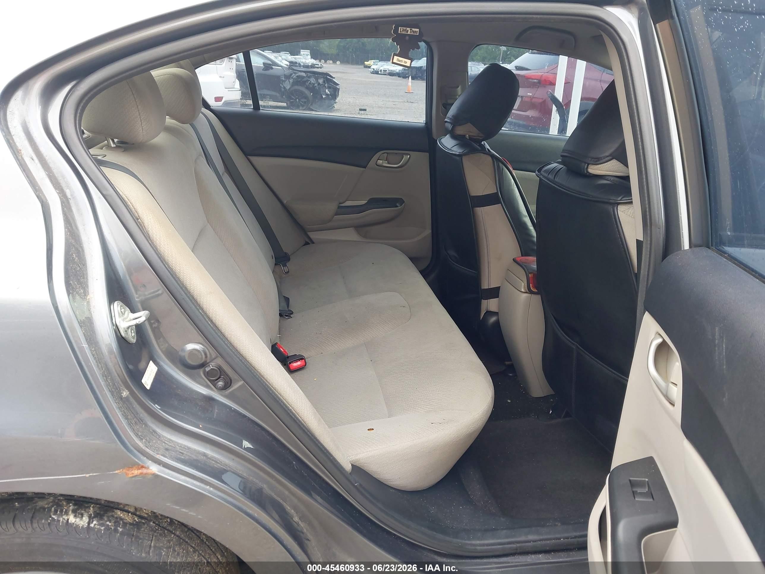 2013 Honda Civic Lx Gray vin: 19XFB2F53DE235752