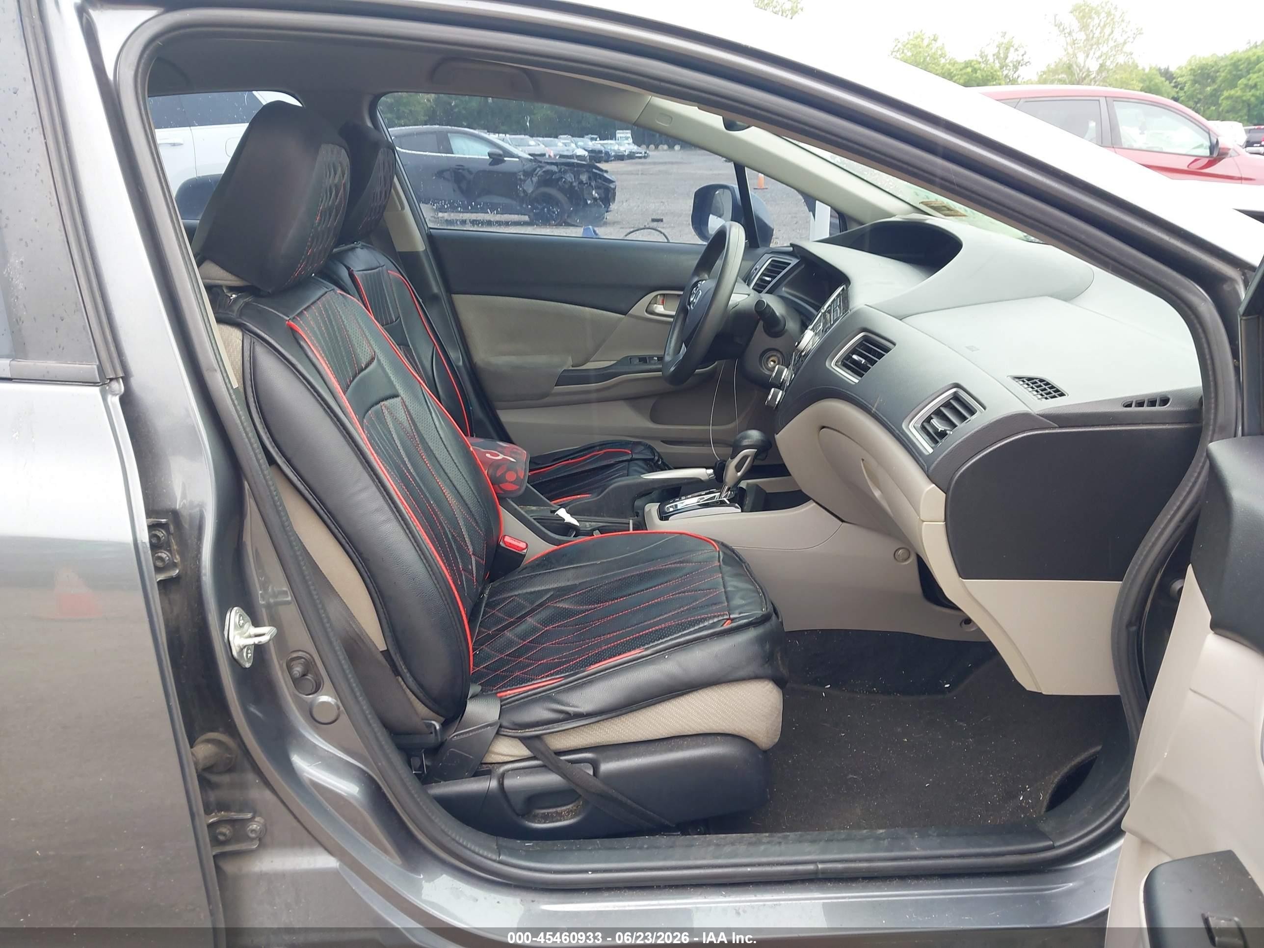 2013 Honda Civic Lx Gray vin: 19XFB2F53DE235752