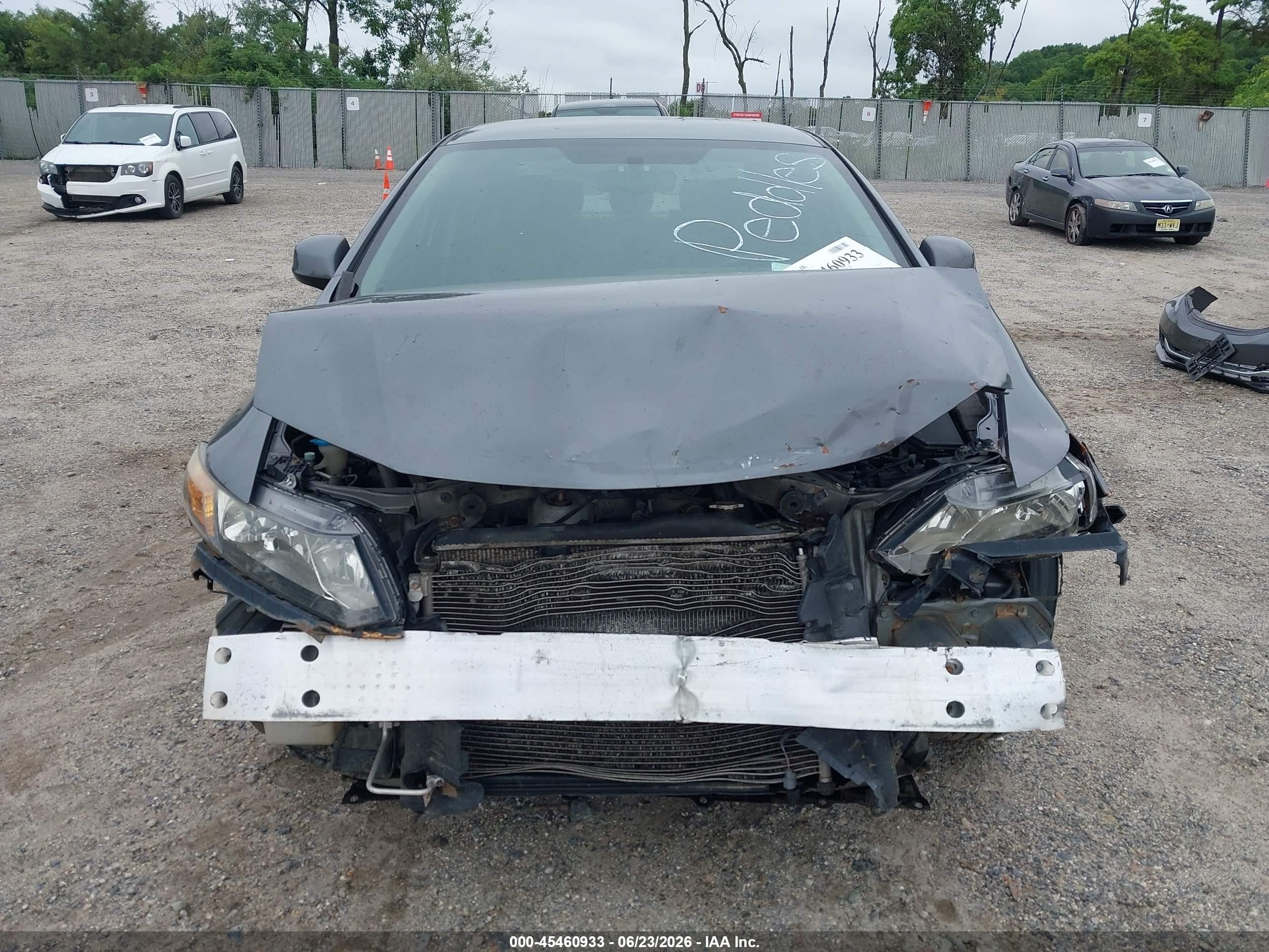 2013 Honda Civic Lx Gray vin: 19XFB2F53DE235752