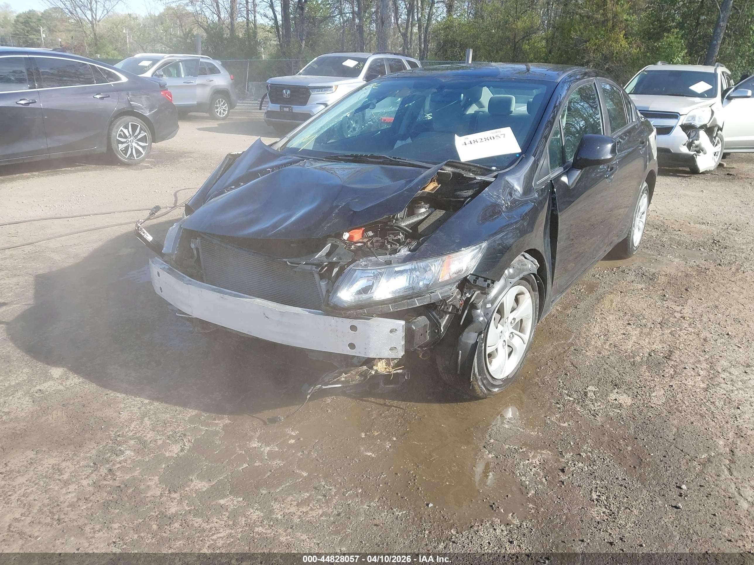 2013 Honda Civic Lx Black vin: 19XFB2F53DE247819