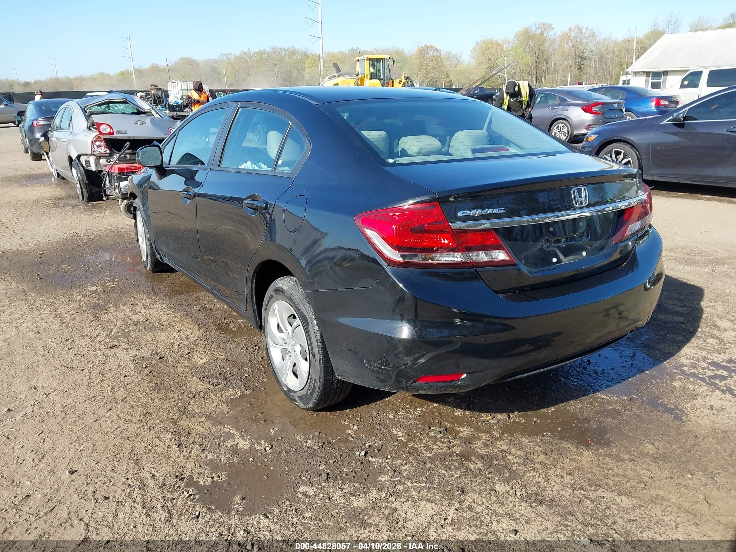 2013 Honda Civic Lx Black vin: 19XFB2F53DE247819