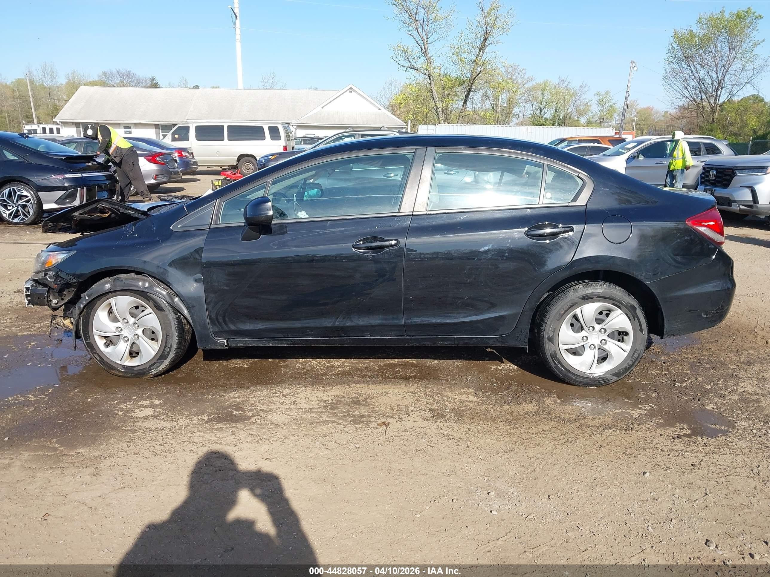 2013 Honda Civic Lx Black vin: 19XFB2F53DE247819
