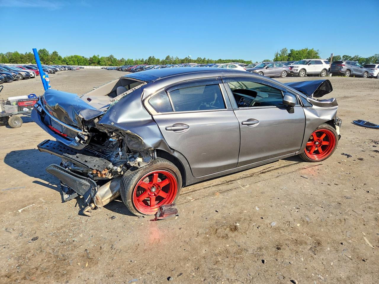 2013 Honda Civic Lx Gray vin: 19XFB2F53DE258805