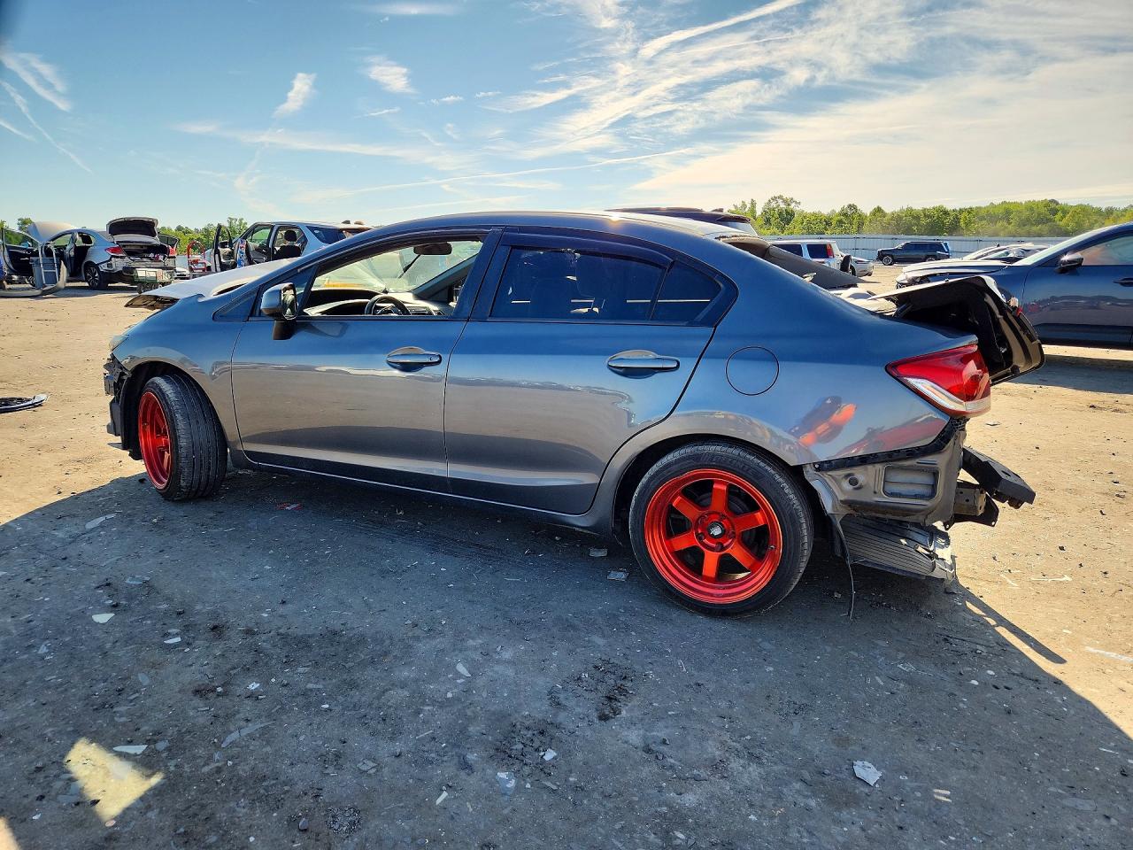 2013 Honda Civic Lx Gray vin: 19XFB2F53DE258805