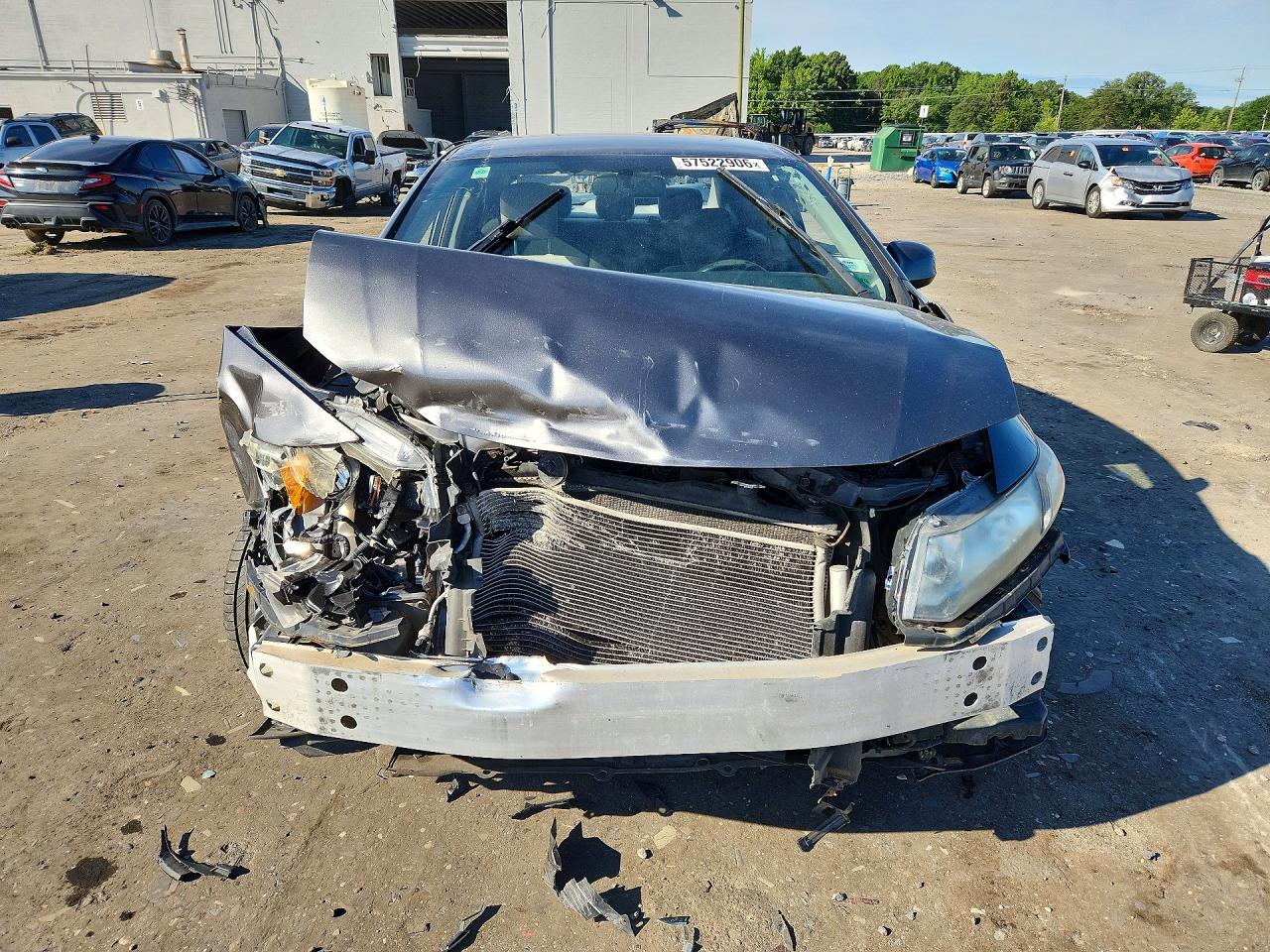 2013 Honda Civic Lx Gray vin: 19XFB2F53DE258805