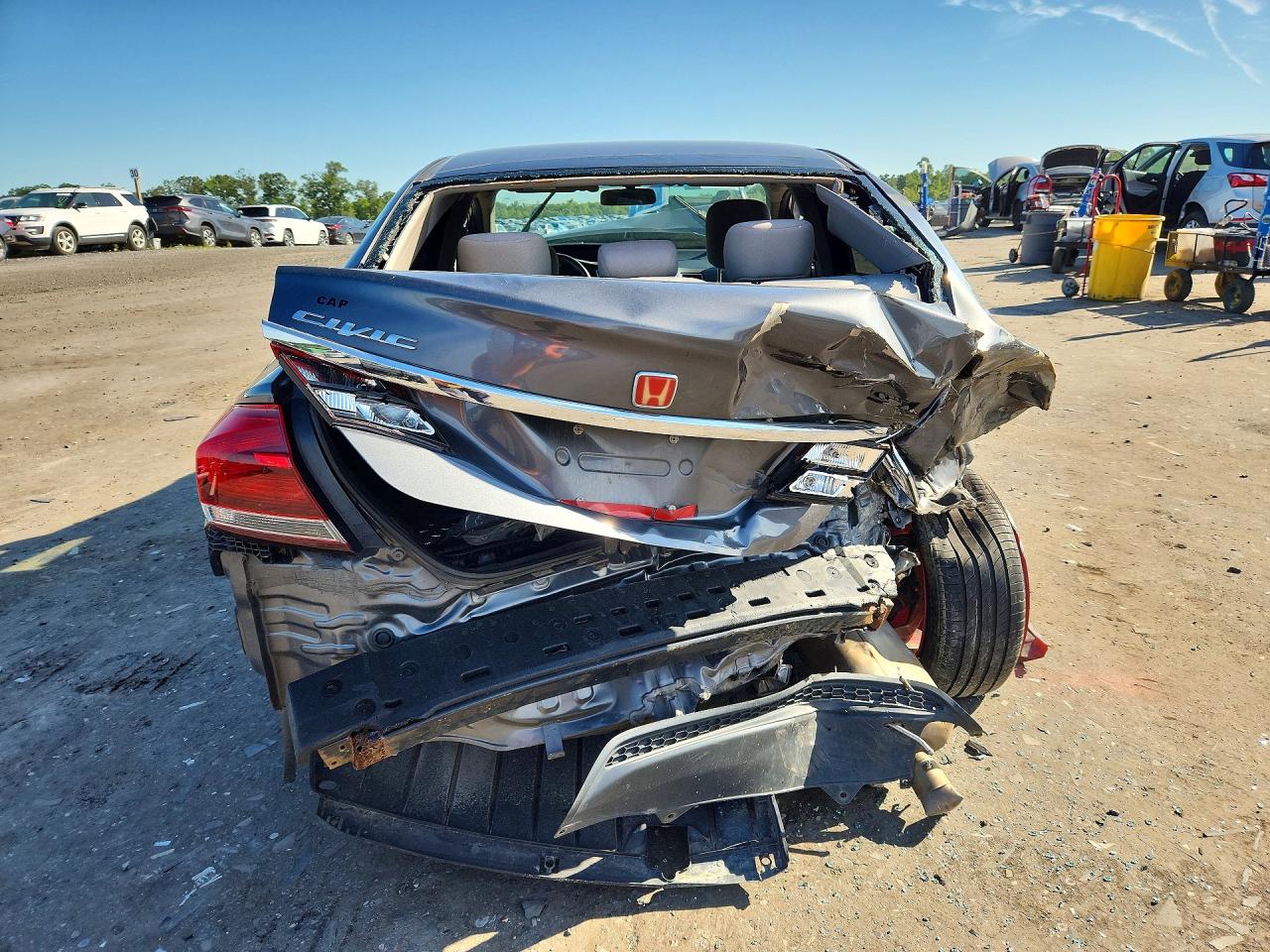 2013 Honda Civic Lx Gray vin: 19XFB2F53DE258805
