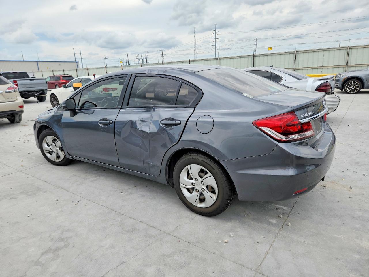 2013 Honda Civic Lx Gray vin: 19XFB2F53DE272607