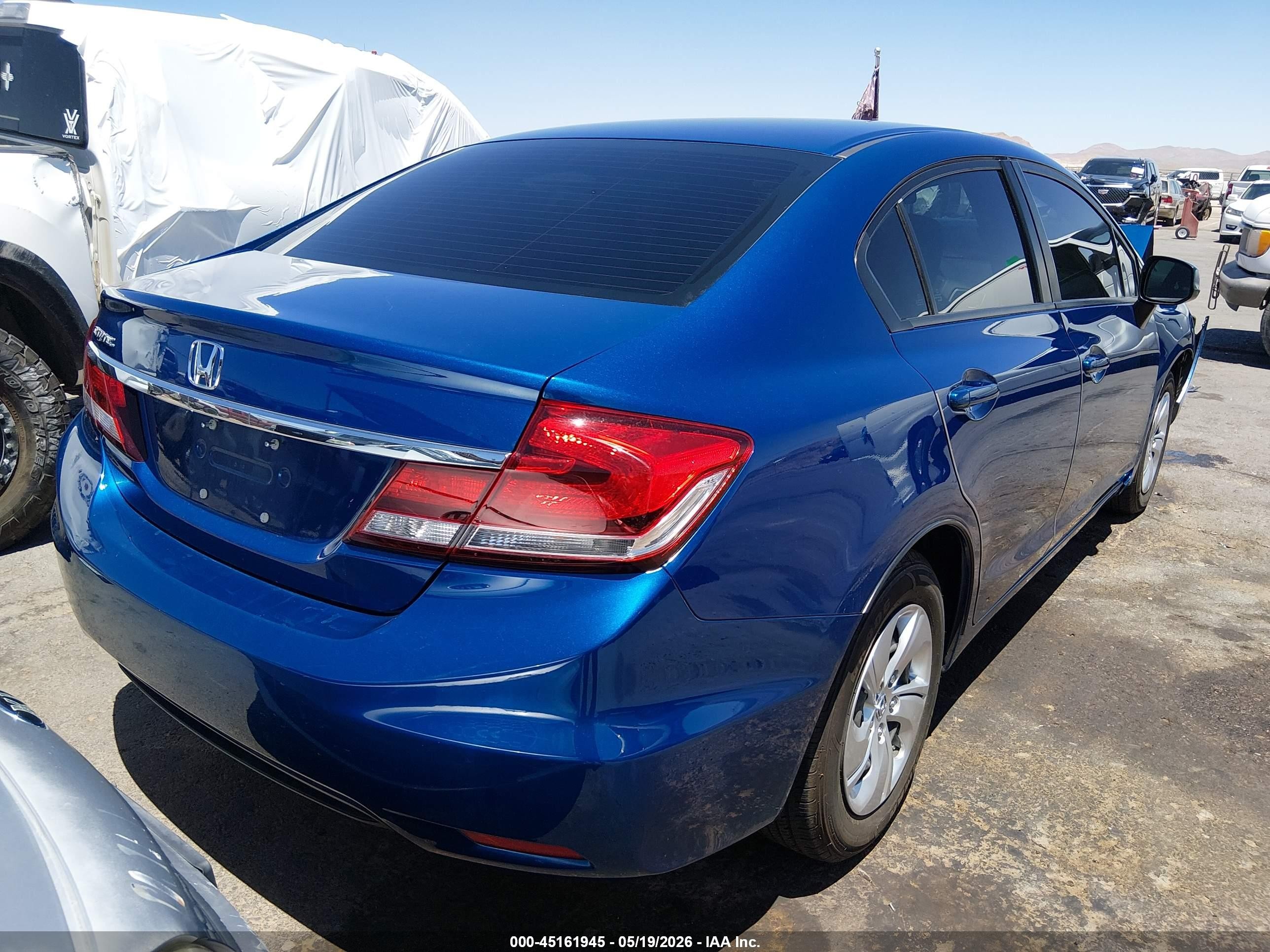2013 Honda Civic Lx Blue vin: 19XFB2F53DE273742
