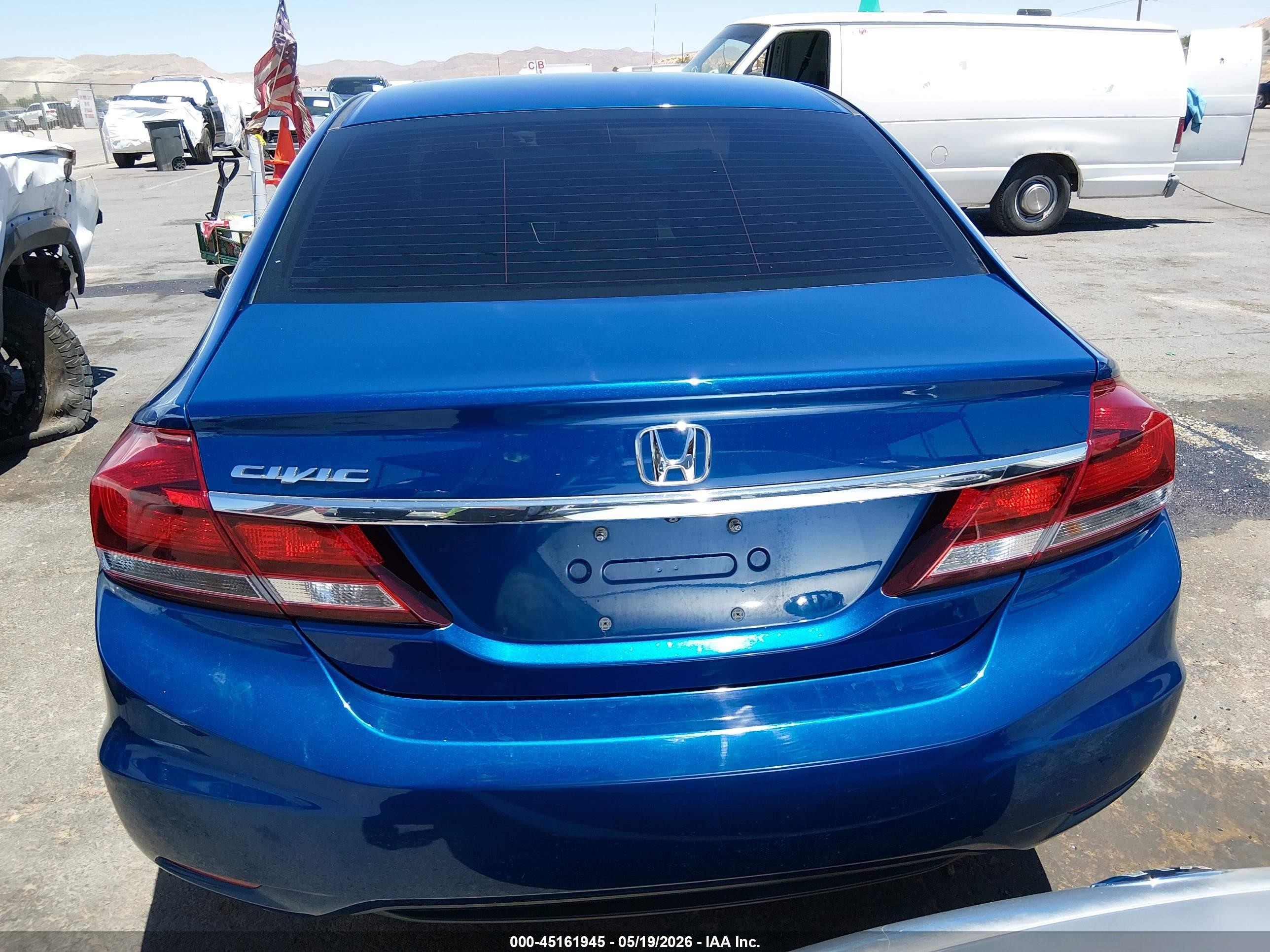 2013 Honda Civic Lx Blue vin: 19XFB2F53DE273742