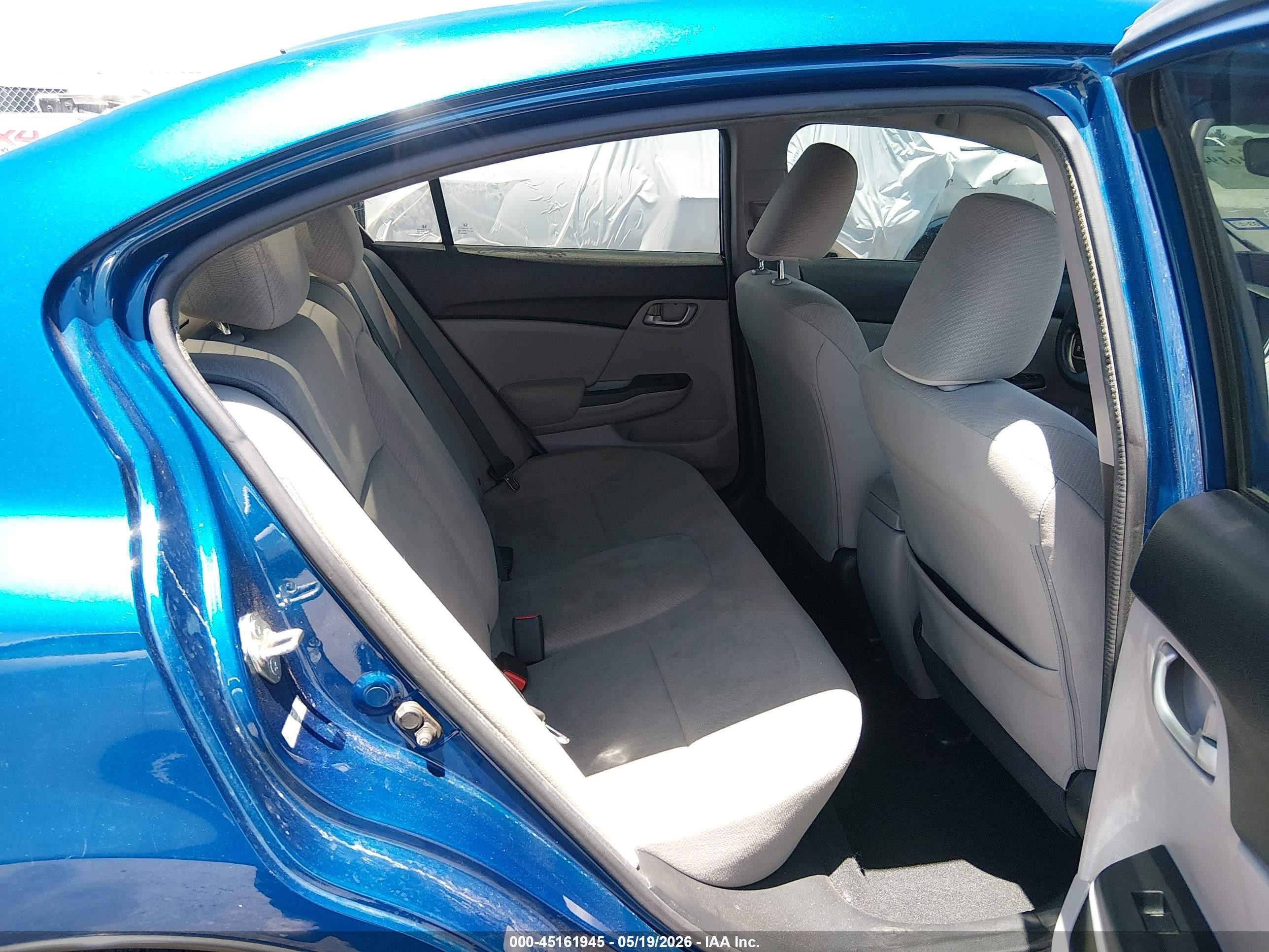 2013 Honda Civic Lx Blue vin: 19XFB2F53DE273742