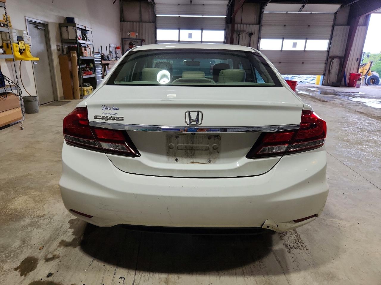 2013 Honda Civic Lx White vin: 19XFB2F53DE280528