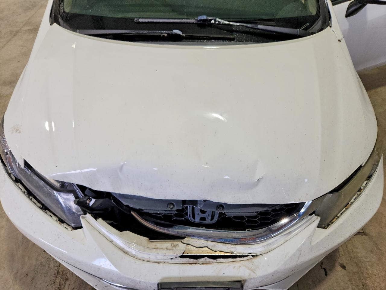 2013 Honda Civic Lx White vin: 19XFB2F53DE280528