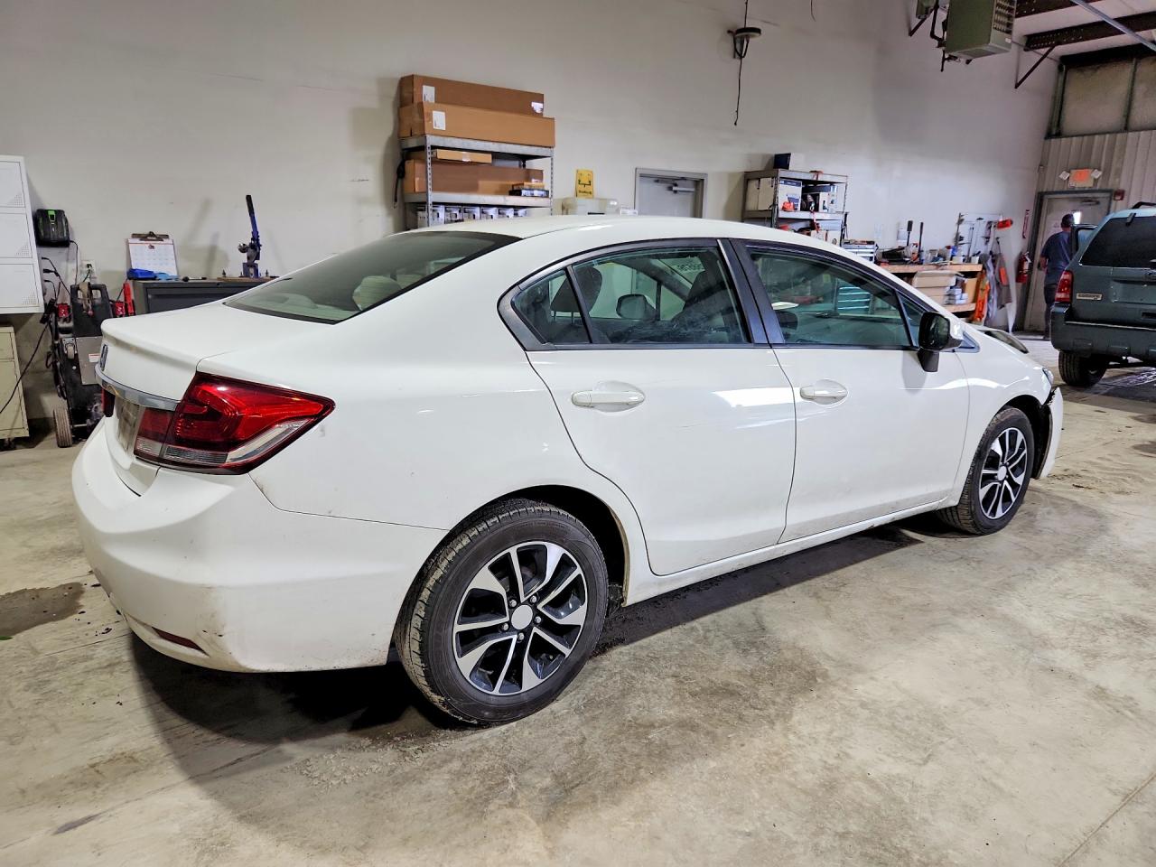 2013 Honda Civic Lx White vin: 19XFB2F53DE280528