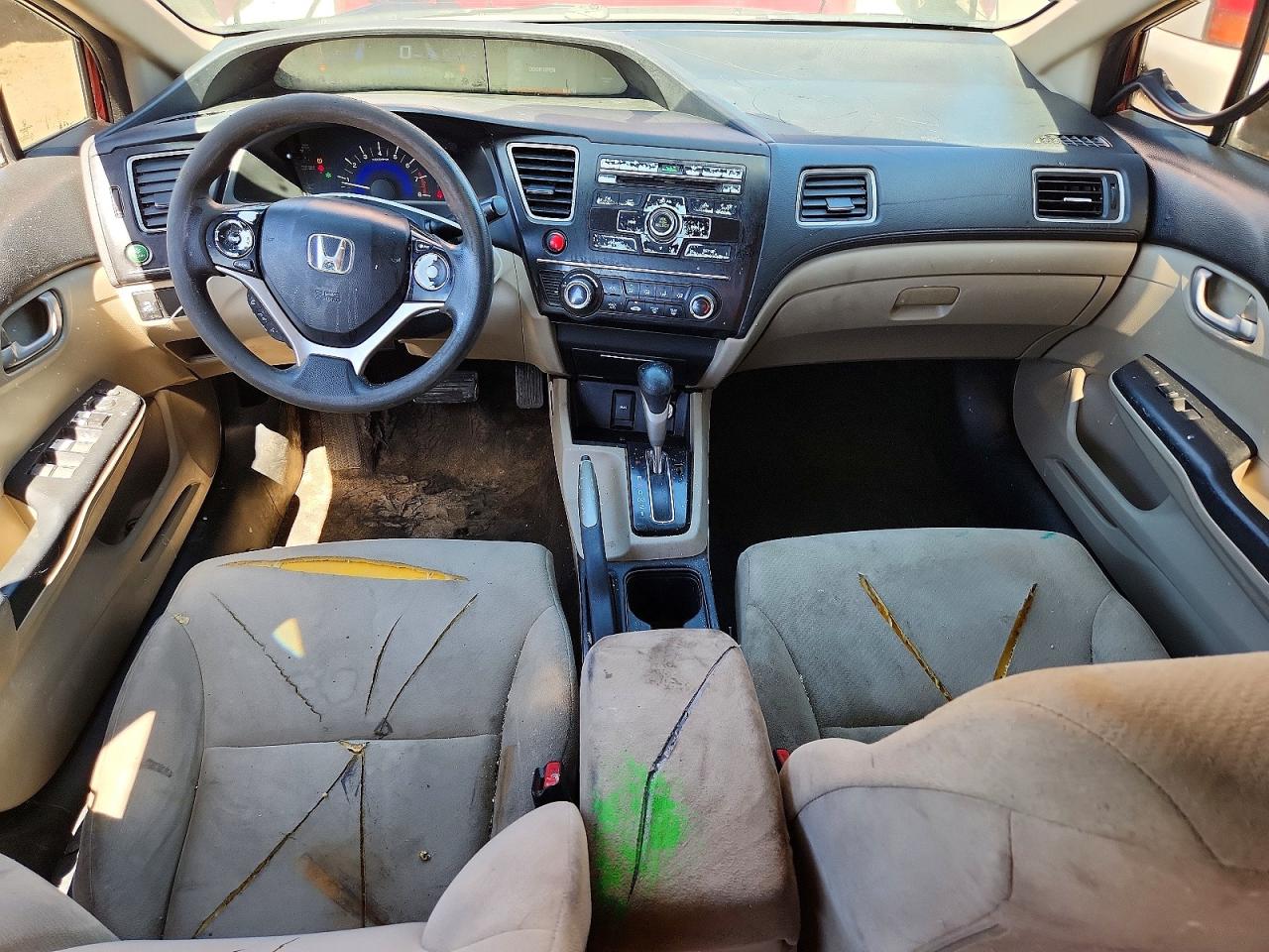 2013 Honda Civic Lx Burgundy vin: 19XFB2F53DE282313