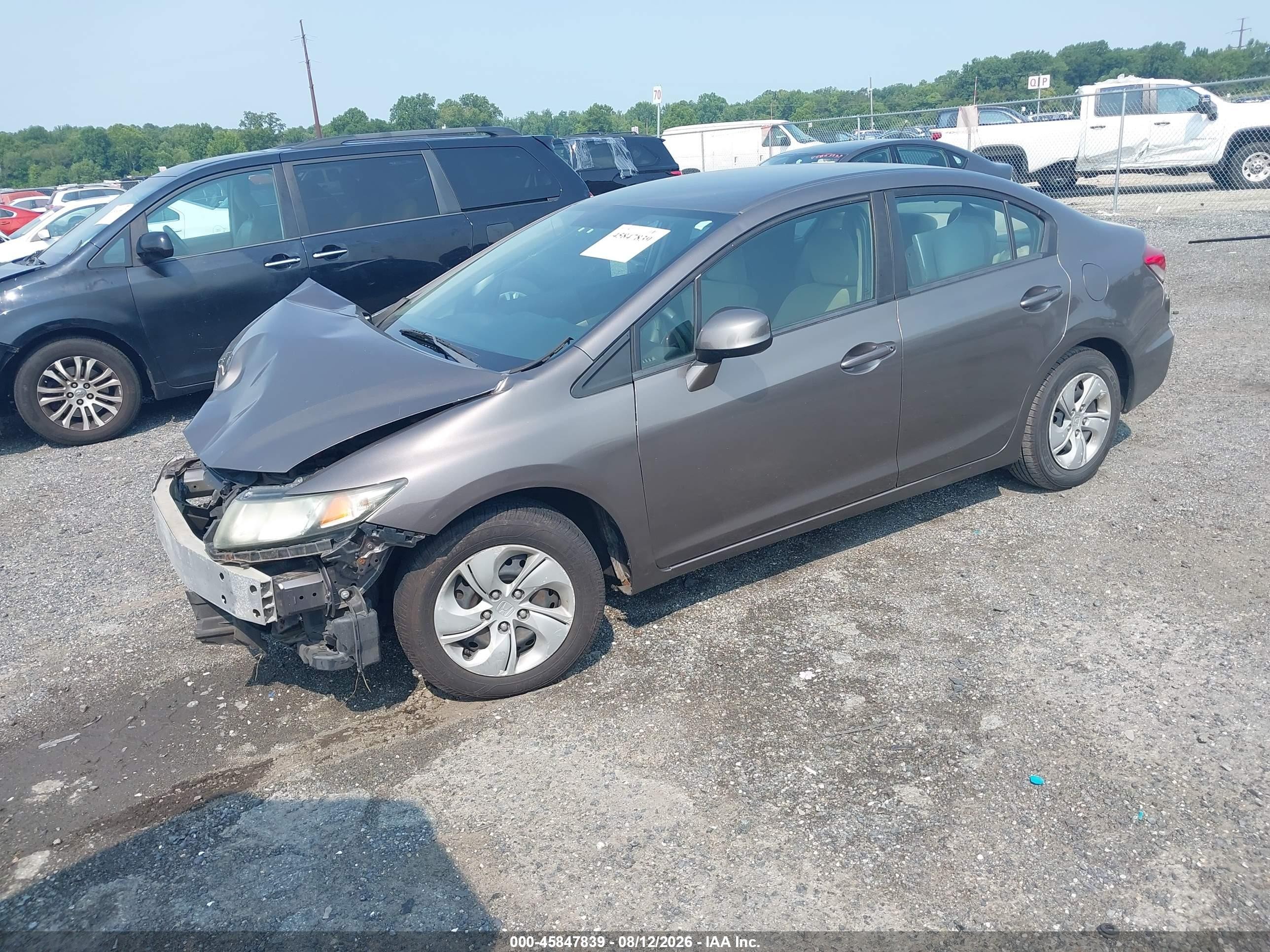 2013 Honda Civic Lx Tan vin: 19XFB2F53DE283235