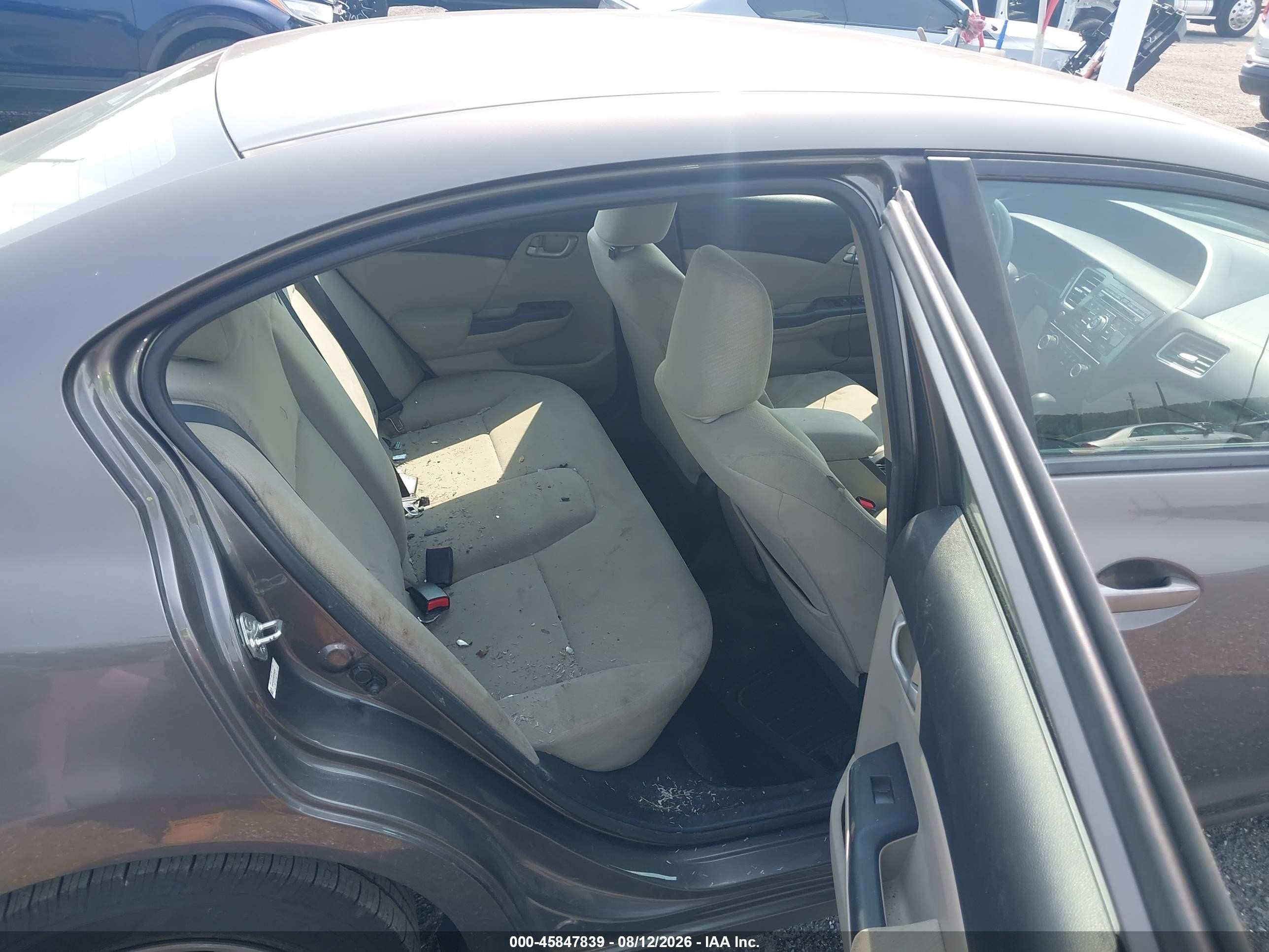 2013 Honda Civic Lx Tan vin: 19XFB2F53DE283235
