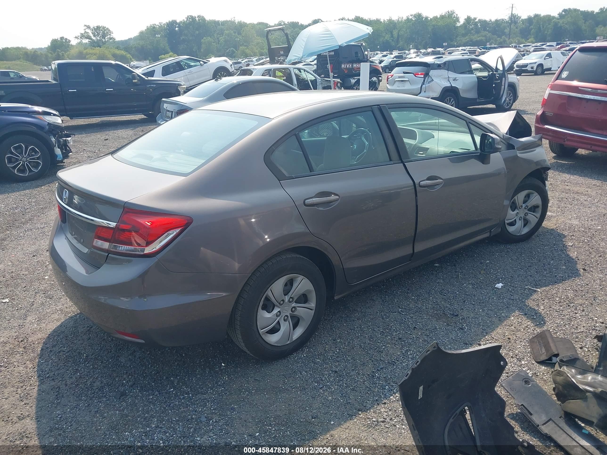2013 Honda Civic Lx Tan vin: 19XFB2F53DE283235