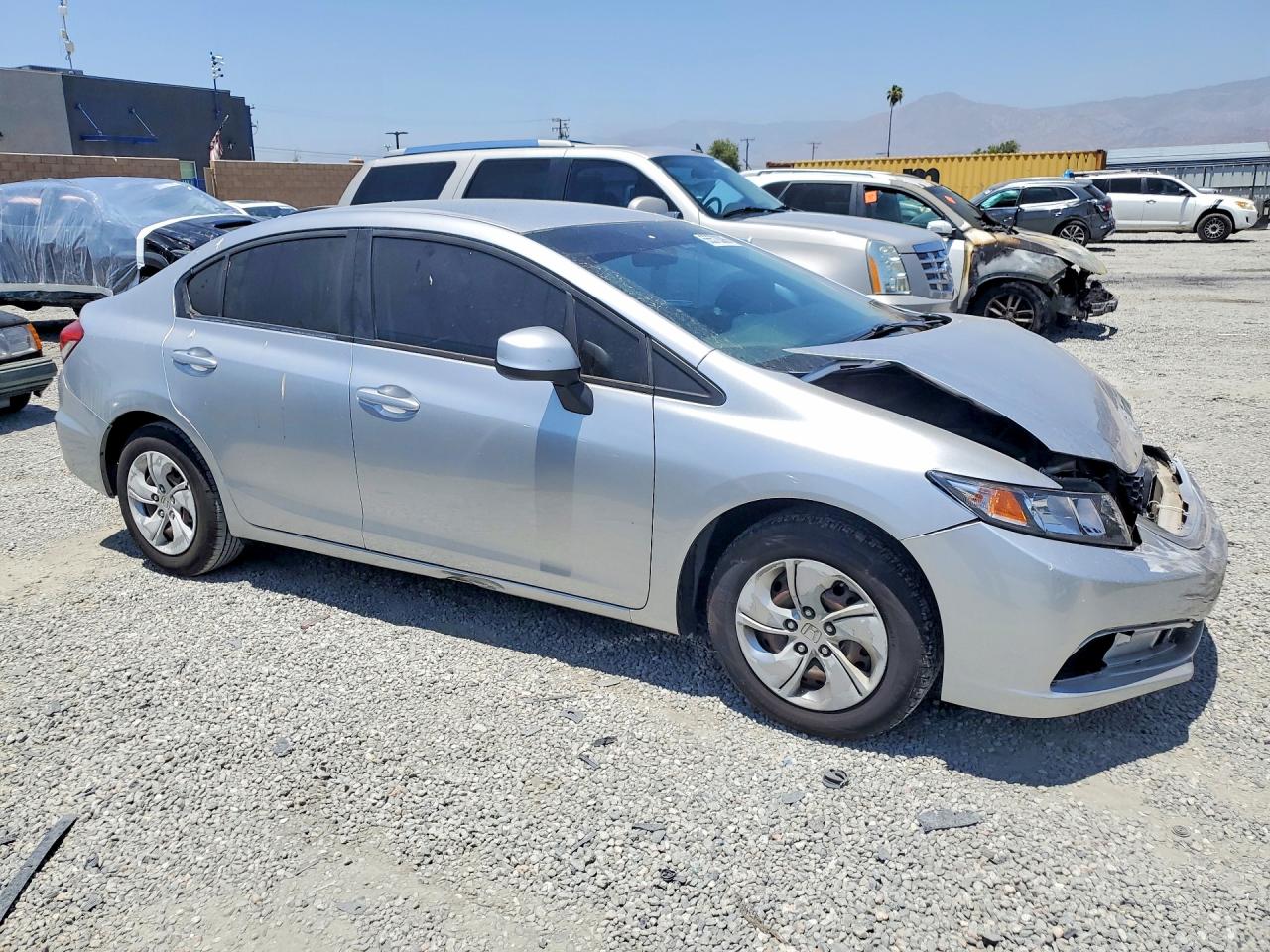 2013 Honda Civic Lx Silver vin: 19XFB2F53DE286166