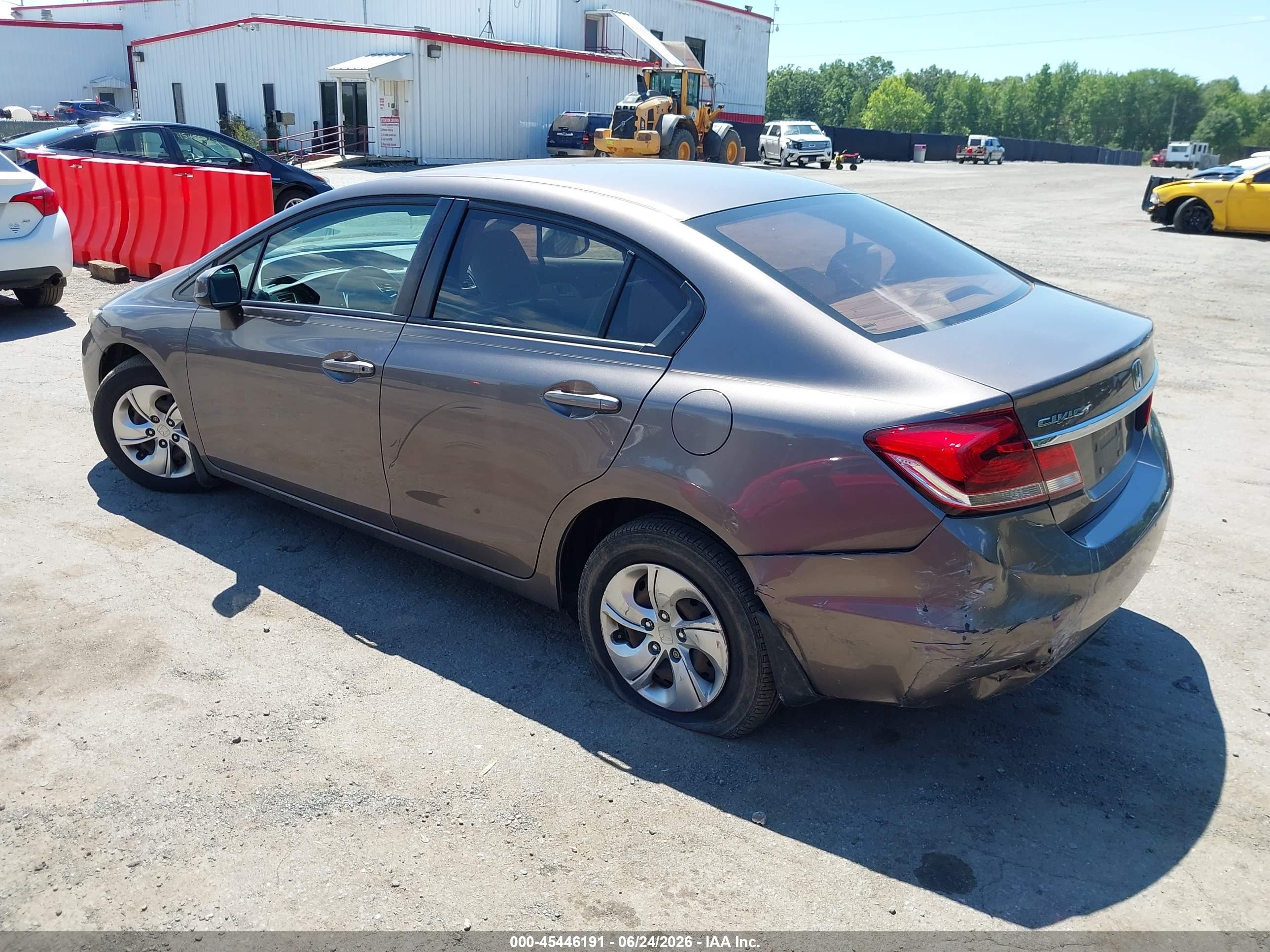 2013 Honda Civic Lx Brown vin: 19XFB2F53DE289715