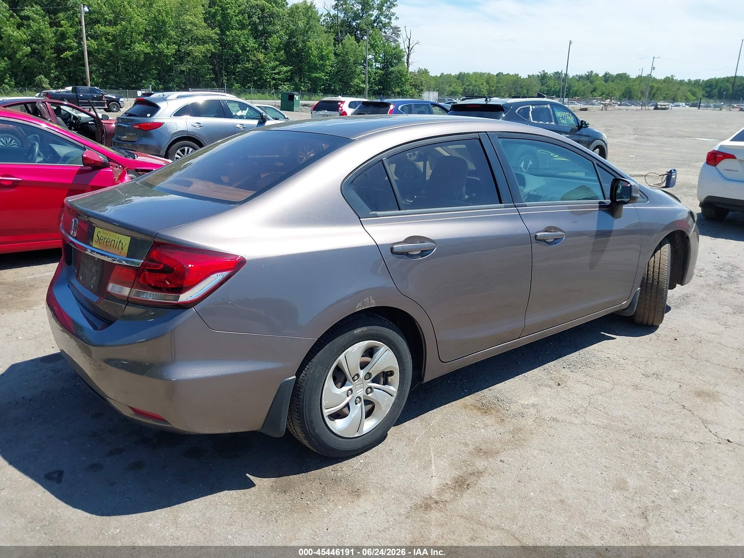 2013 Honda Civic Lx Brown vin: 19XFB2F53DE289715
