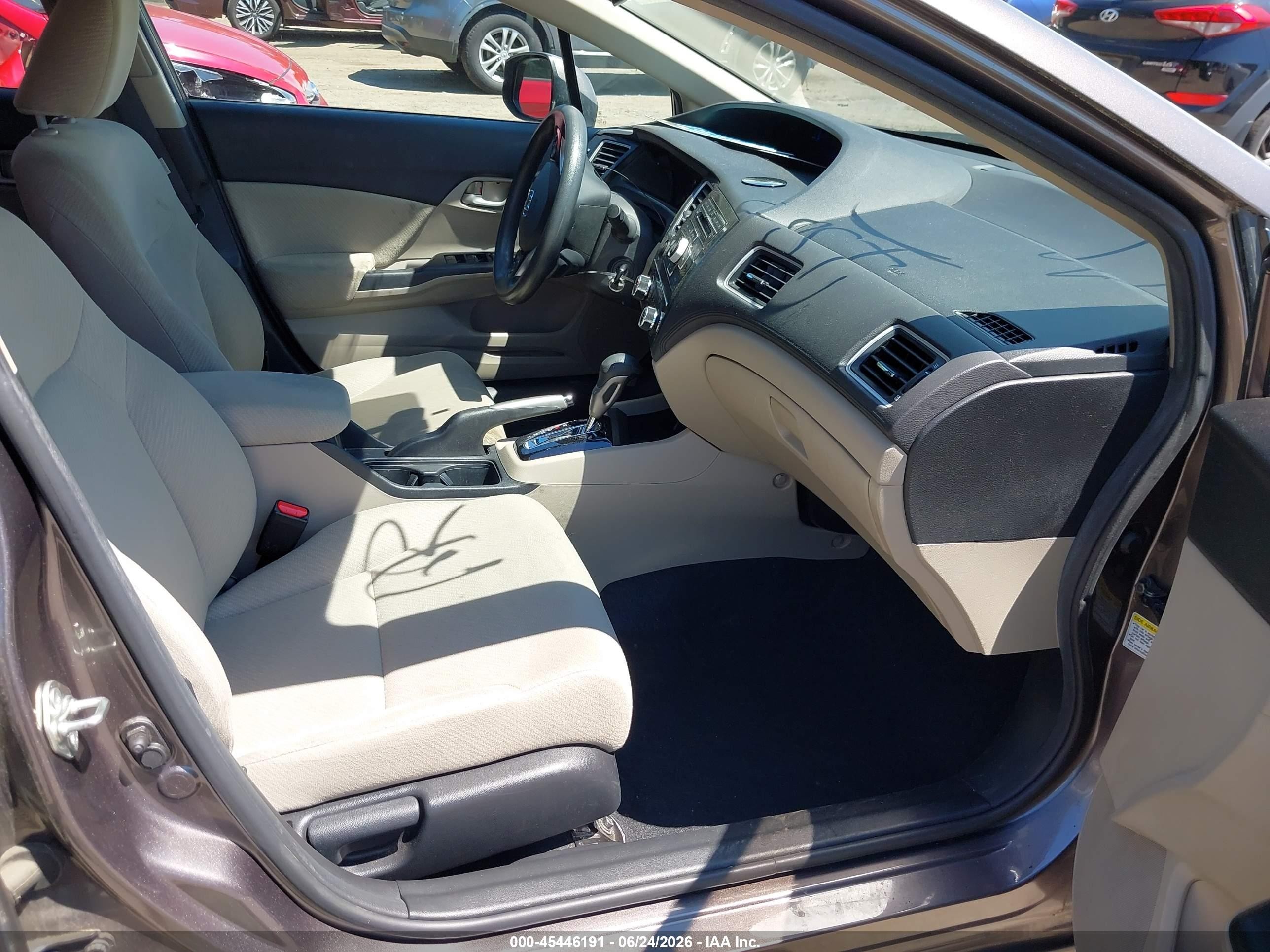 2013 Honda Civic Lx Brown vin: 19XFB2F53DE289715