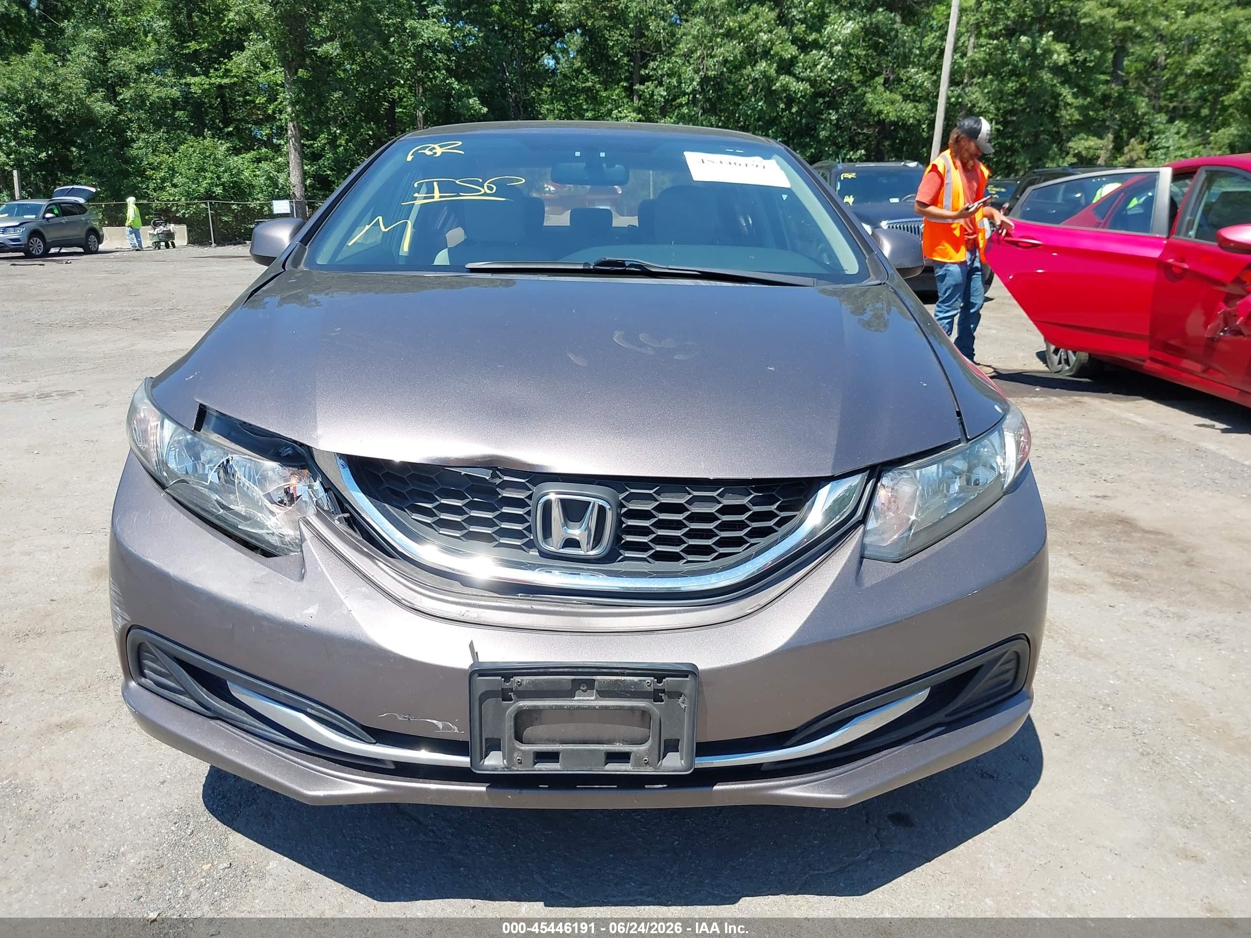 2013 Honda Civic Lx Brown vin: 19XFB2F53DE289715