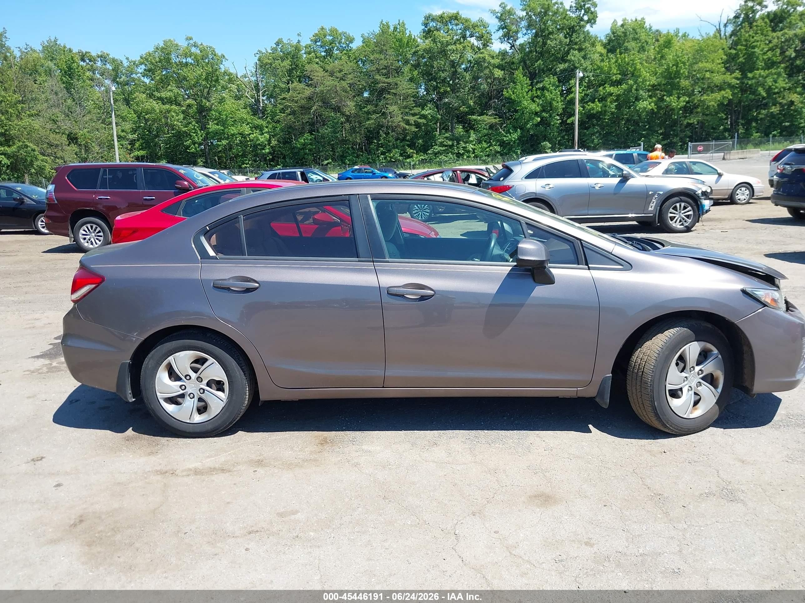 2013 Honda Civic Lx Brown vin: 19XFB2F53DE289715