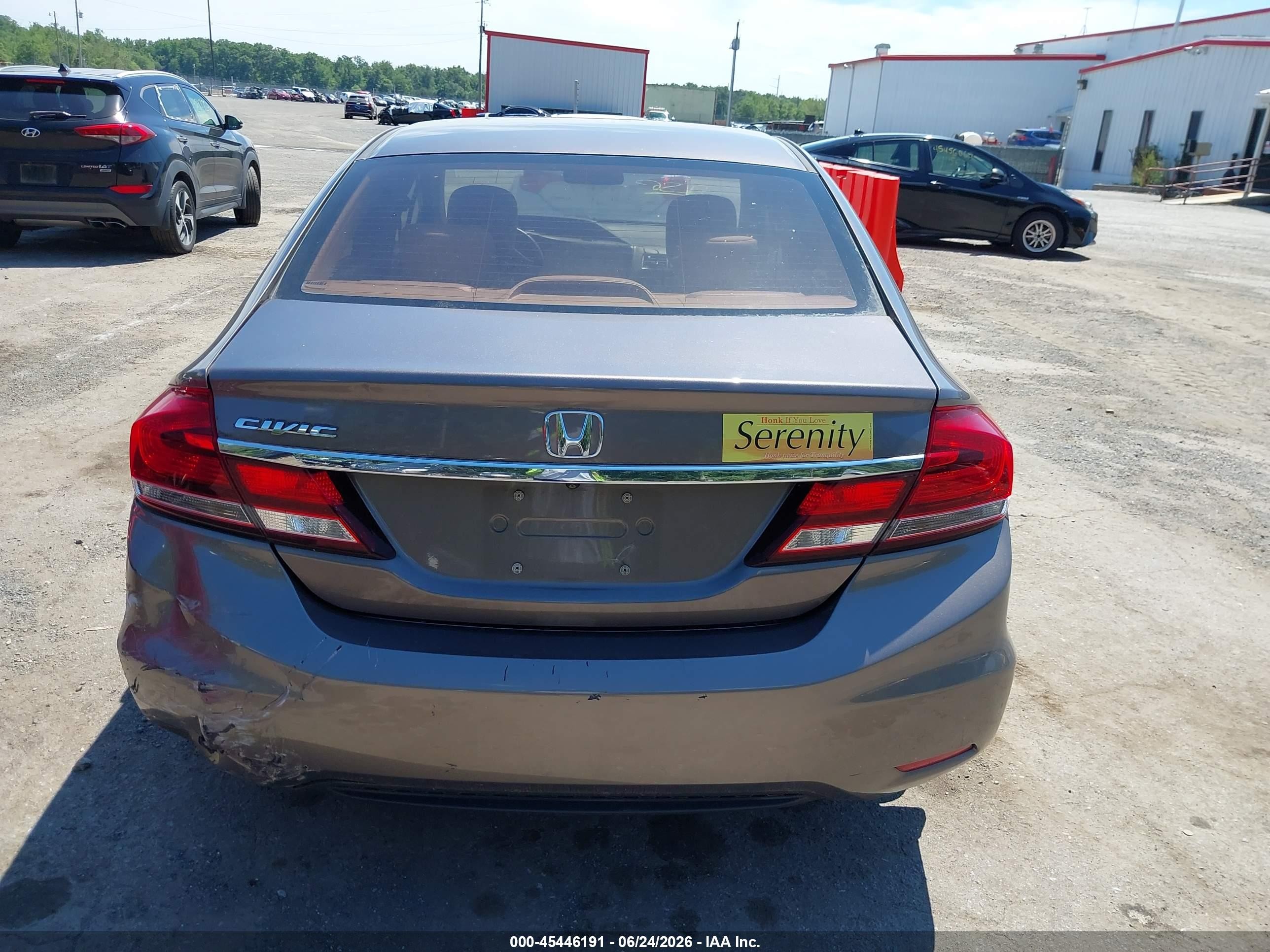 2013 Honda Civic Lx Brown vin: 19XFB2F53DE289715
