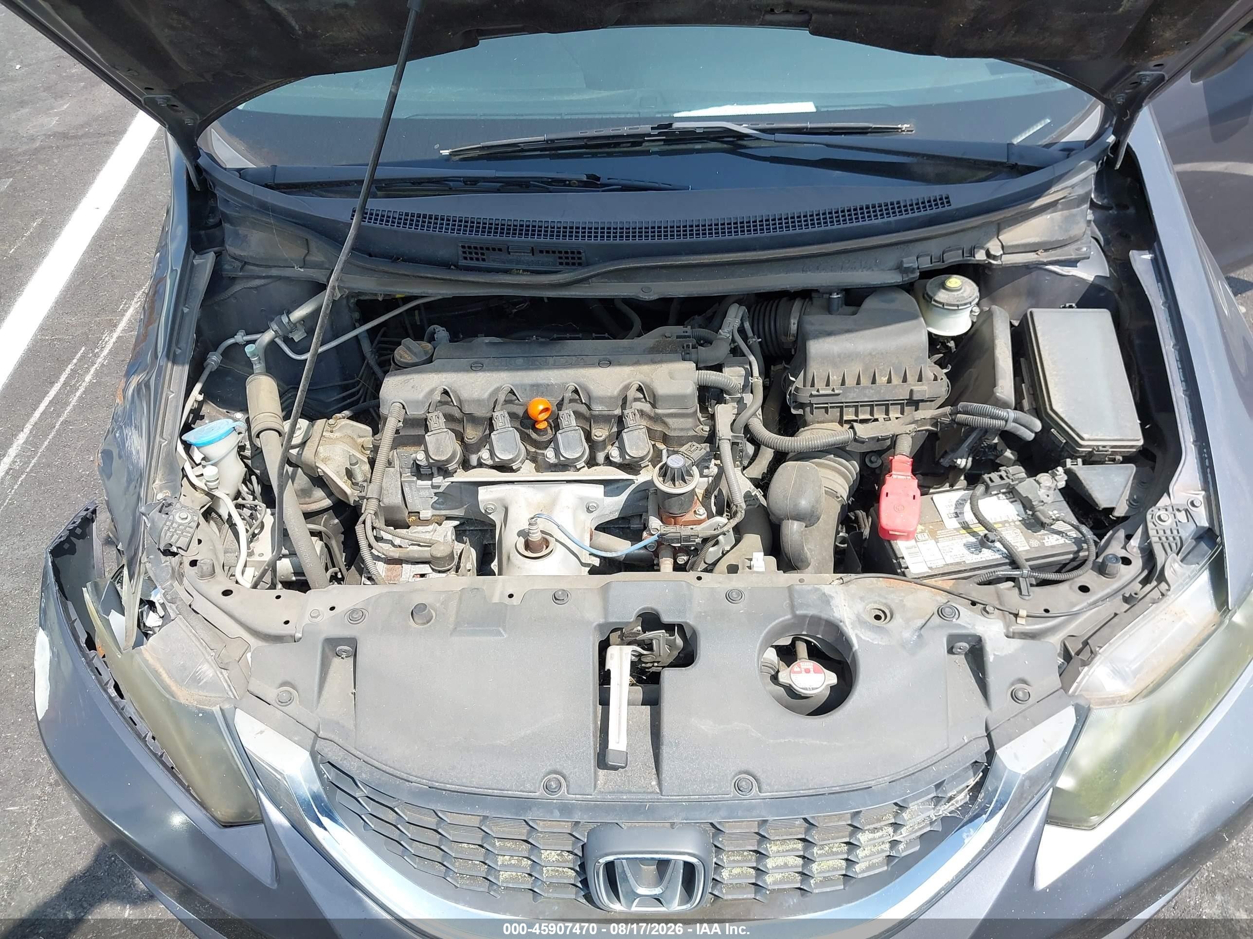 2014 Honda Civic Lx Gray vin: 19XFB2F53EE019658