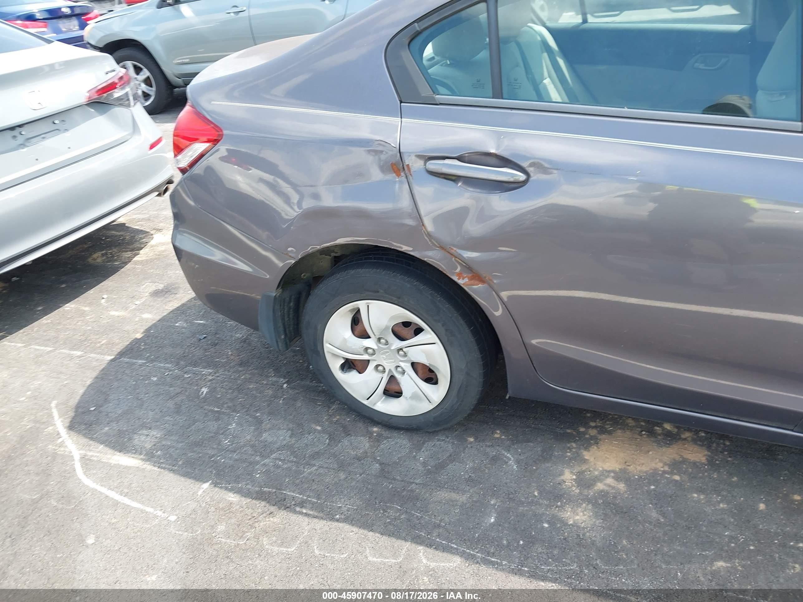 2014 Honda Civic Lx Gray vin: 19XFB2F53EE019658