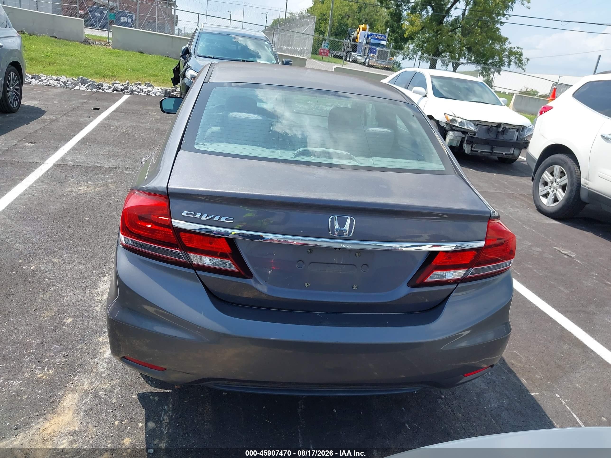2014 Honda Civic Lx Gray vin: 19XFB2F53EE019658
