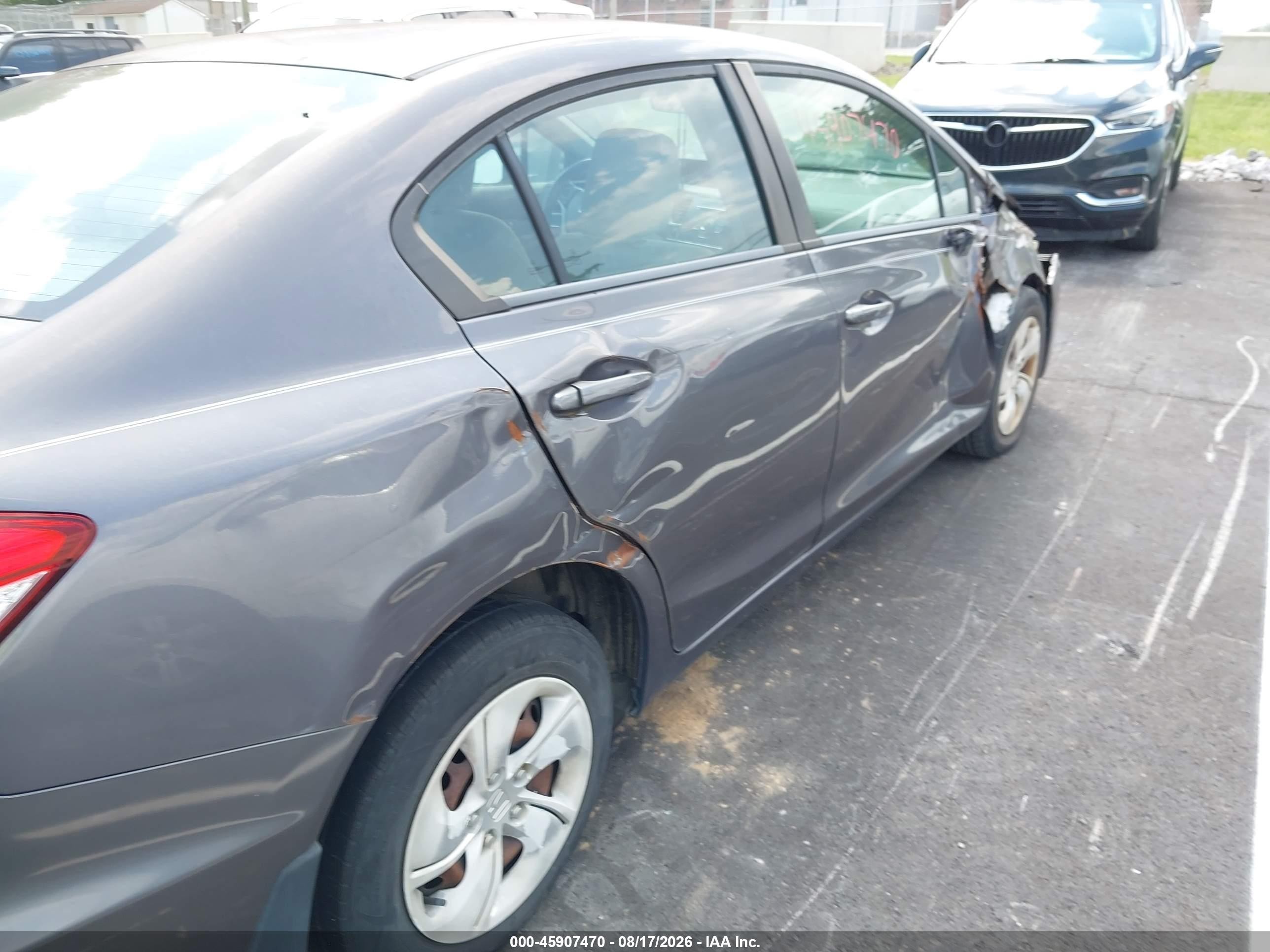 2014 Honda Civic Lx Gray vin: 19XFB2F53EE019658