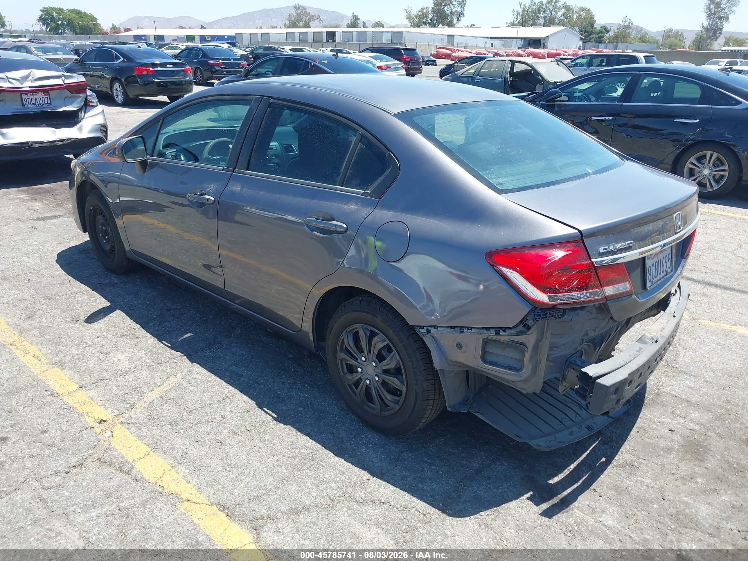 2014 Honda Civic Lx Синий vin: 19XFB2F53EE024665