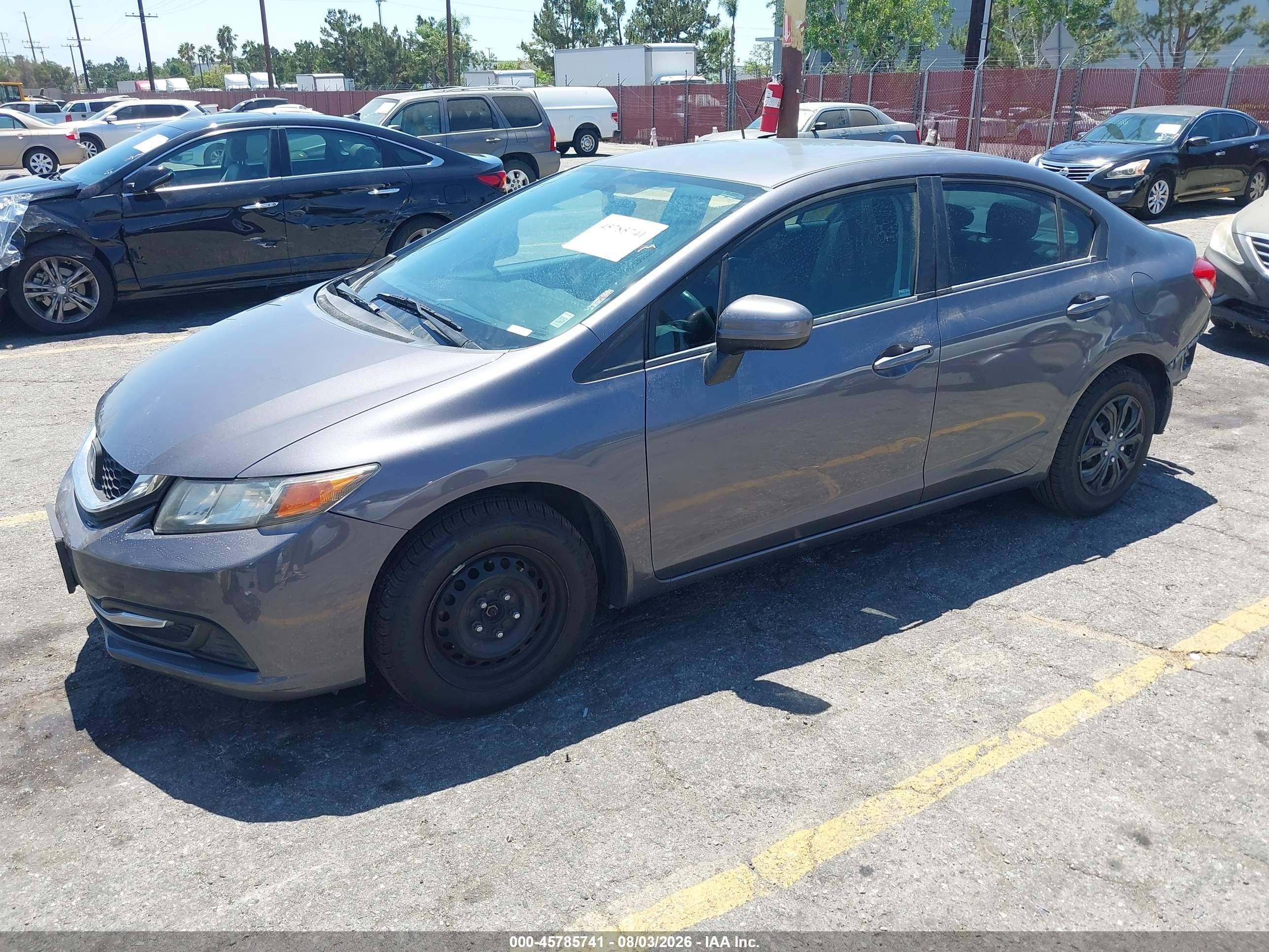 2014 Honda Civic Lx Синий vin: 19XFB2F53EE024665