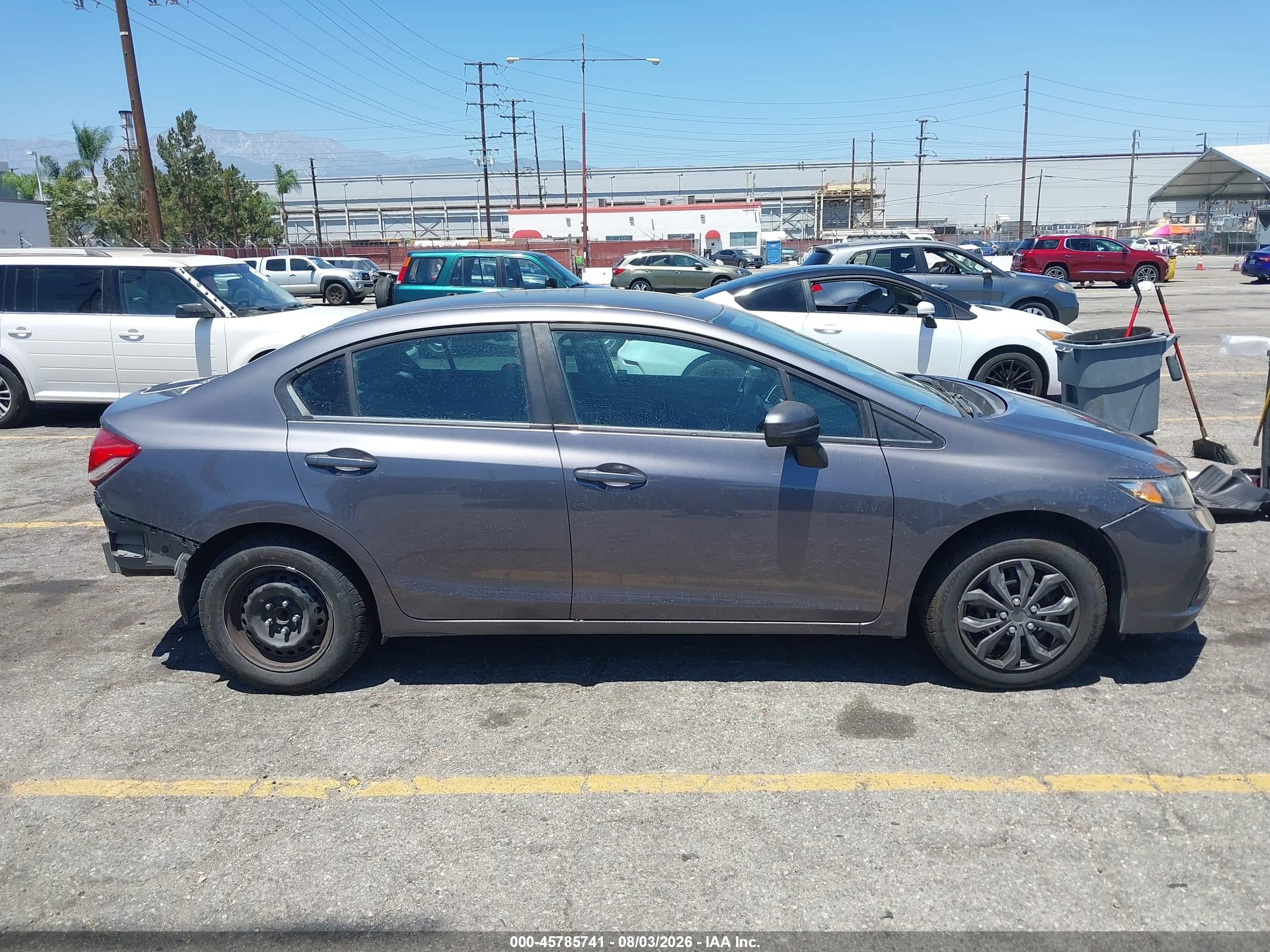 2014 Honda Civic Lx Синий vin: 19XFB2F53EE024665