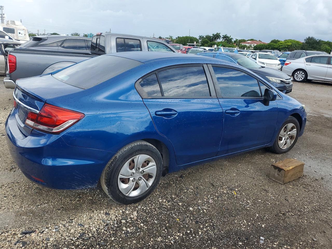 2014 Honda Civic Lx Синий vin: 19XFB2F53EE025704