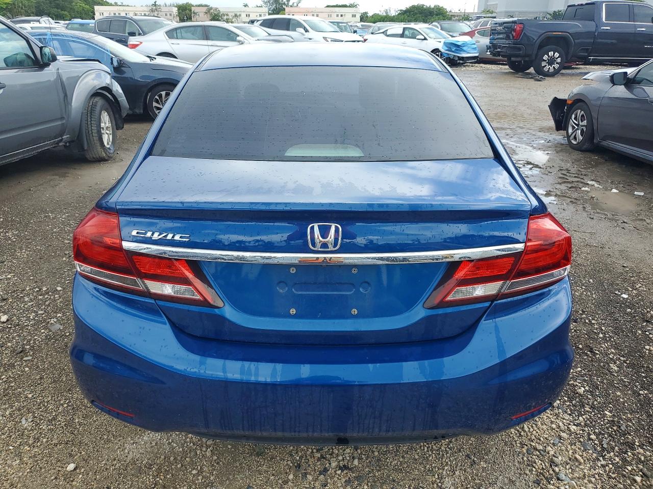 2014 Honda Civic Lx Синий vin: 19XFB2F53EE025704