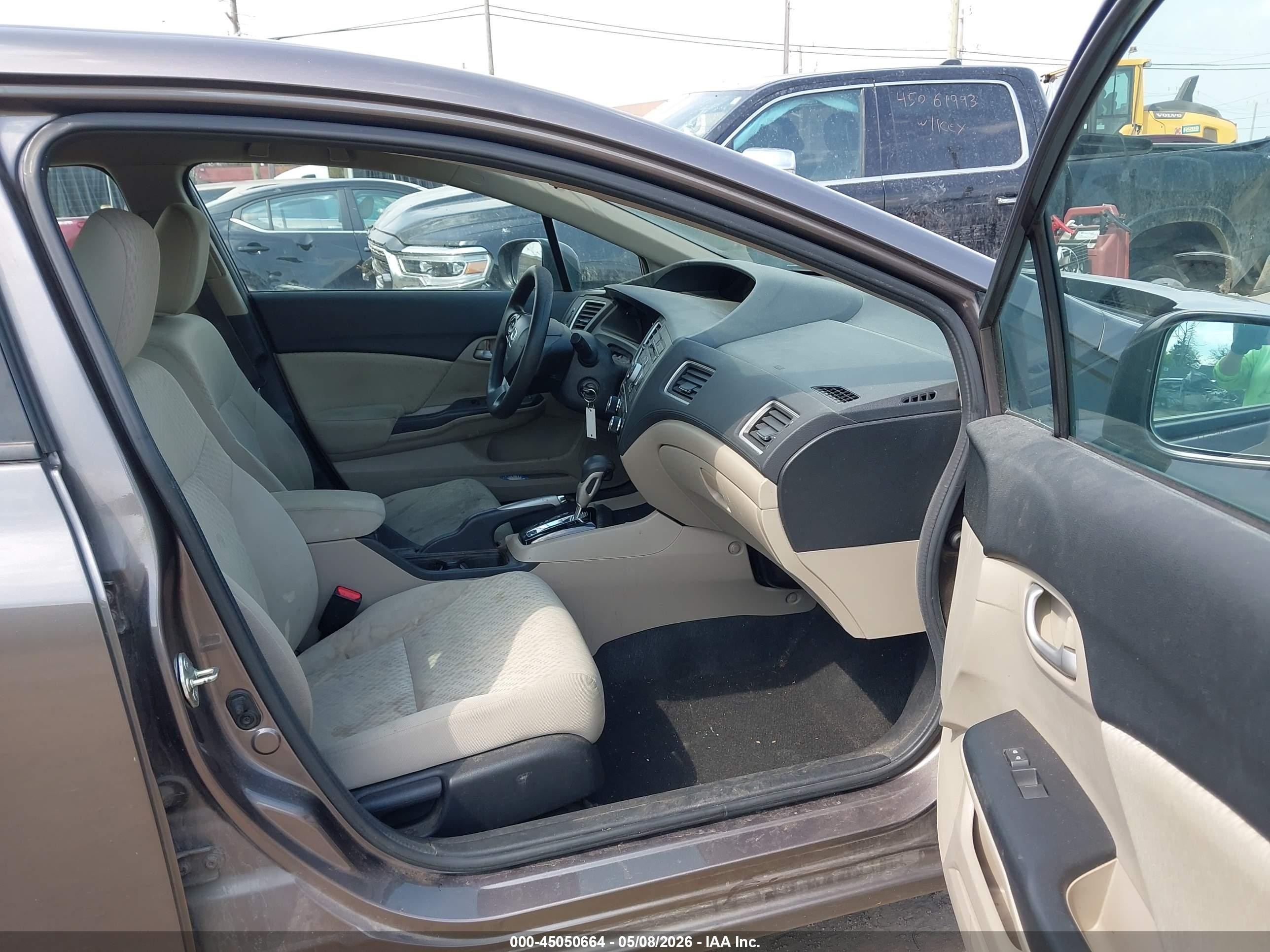 2014 Honda Civic Lx Brown vin: 19XFB2F53EE030529